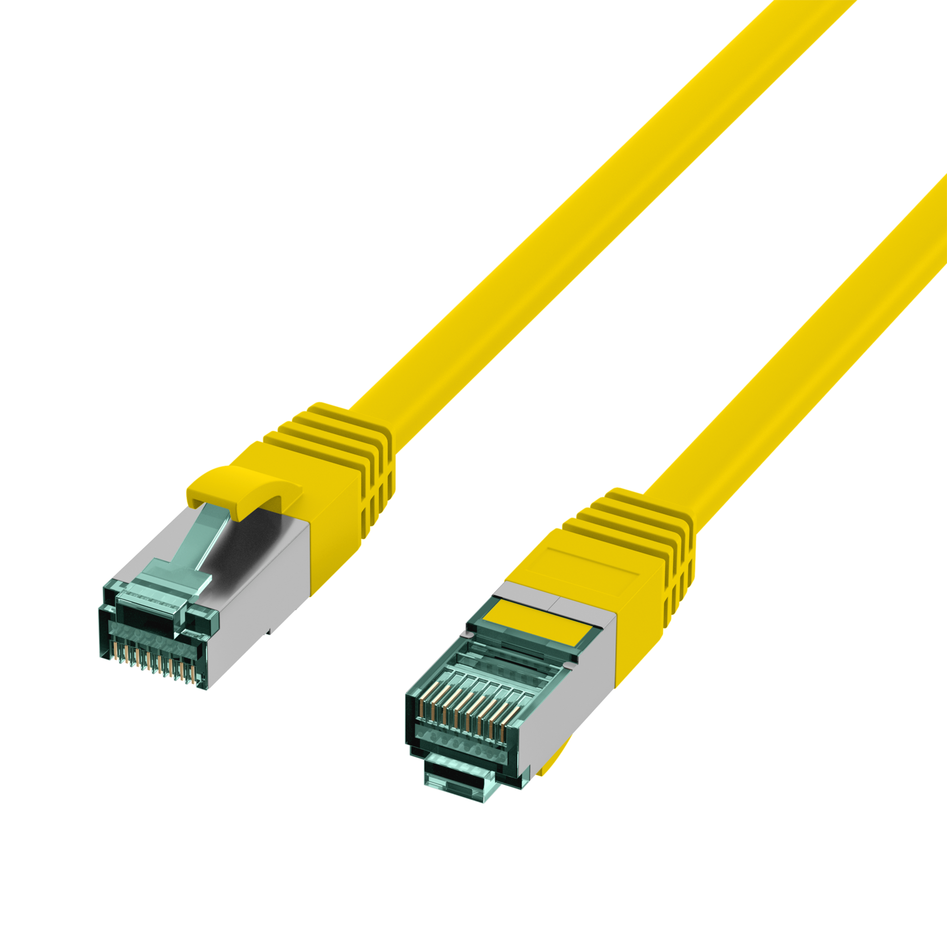 RJ45 Patch Cord Cat.6A S/FTP LSZH yellow 15m