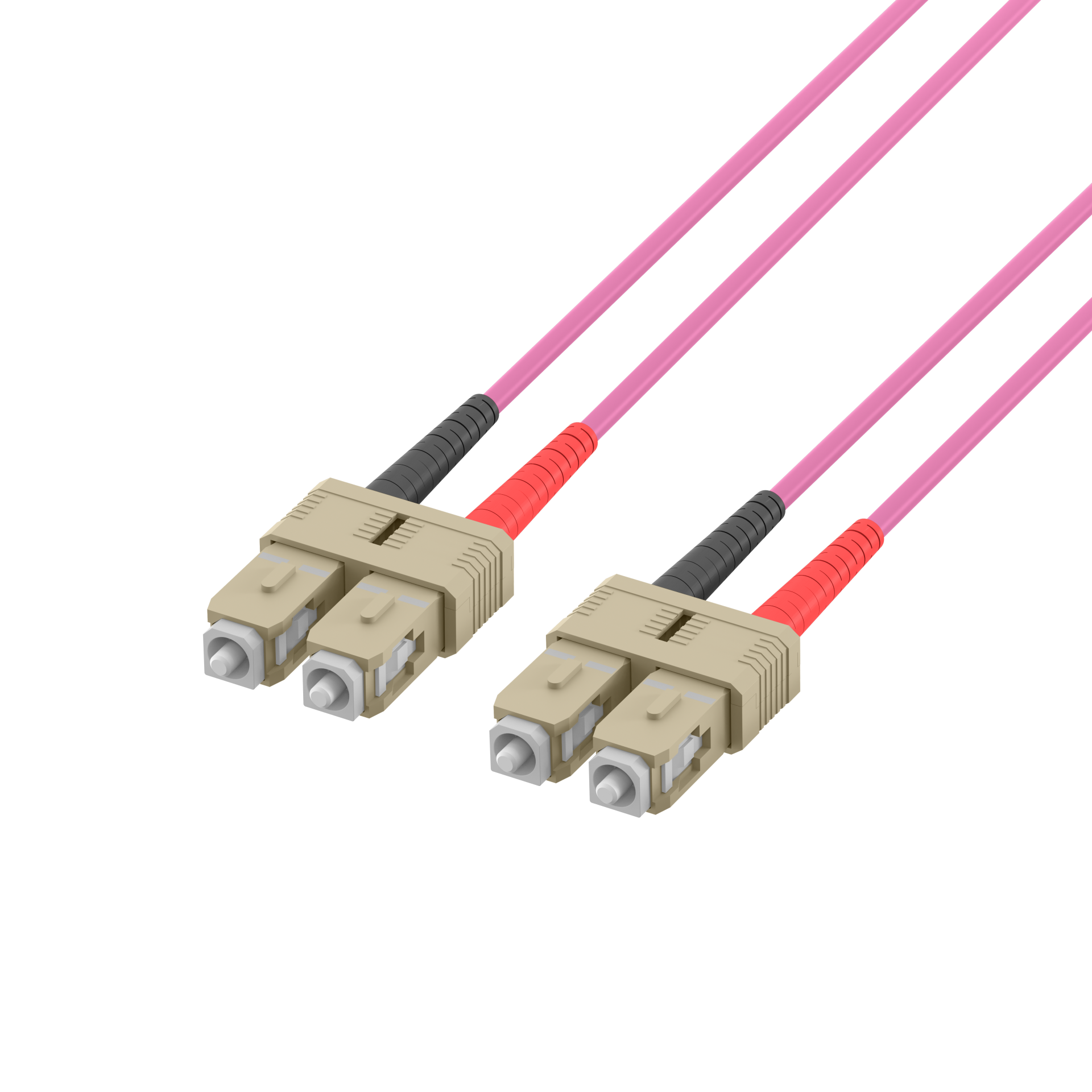 Duplex Patchcable Flat-Twin SC-SC OM4 5m LSZH 3x5mm heatherviolet