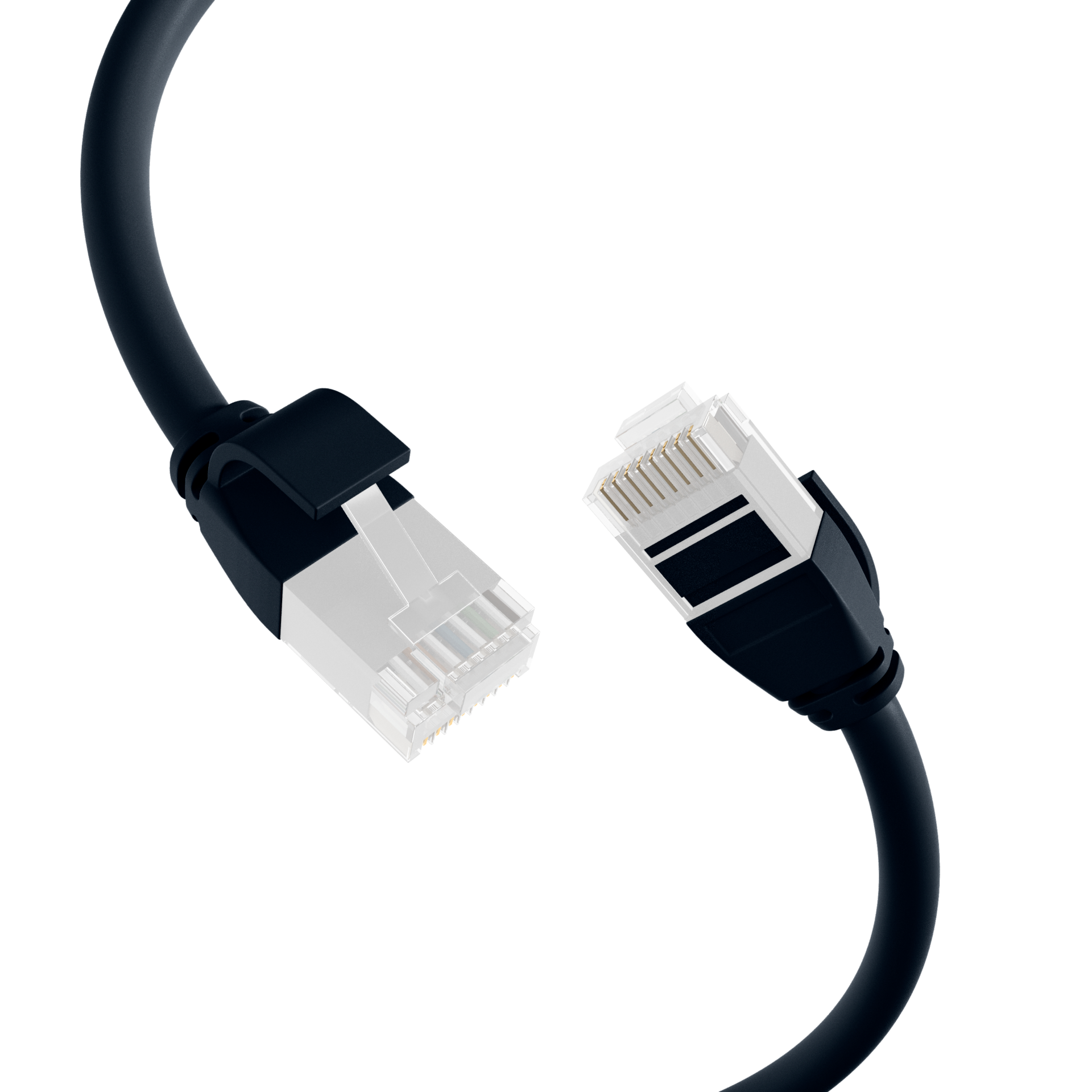 RJ45 Patch Cord Cat.6A U/UTP TPE3,6mm ultraflex black 5m