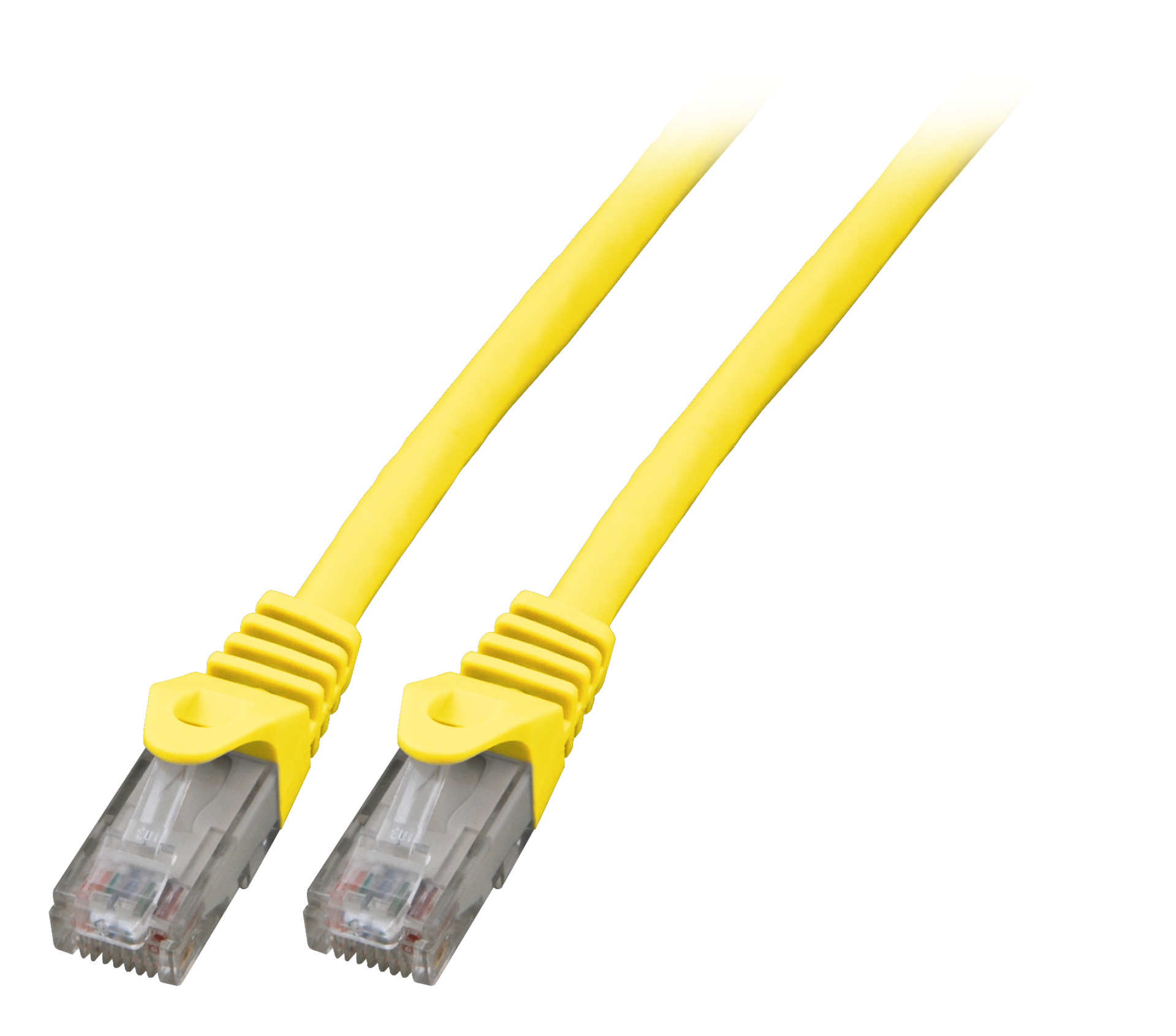 RJ45 Patch cable Cat.5e U/UTP LSZH, CCA, AWG24/7, yellow 0,5m 