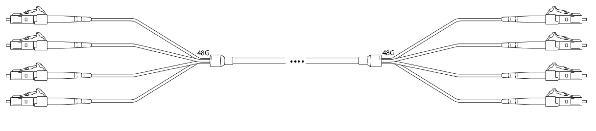 U-DQ(ZN)BH OM4 50/125µm LC/LC 4G 1,0m