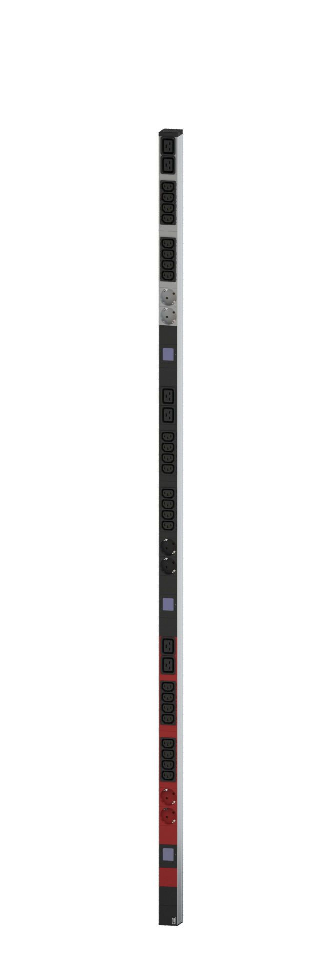 PDU Vertical BN500 24xC13 6xC19 6xCEE7/3 400V 16A with Power Measuring (Display)