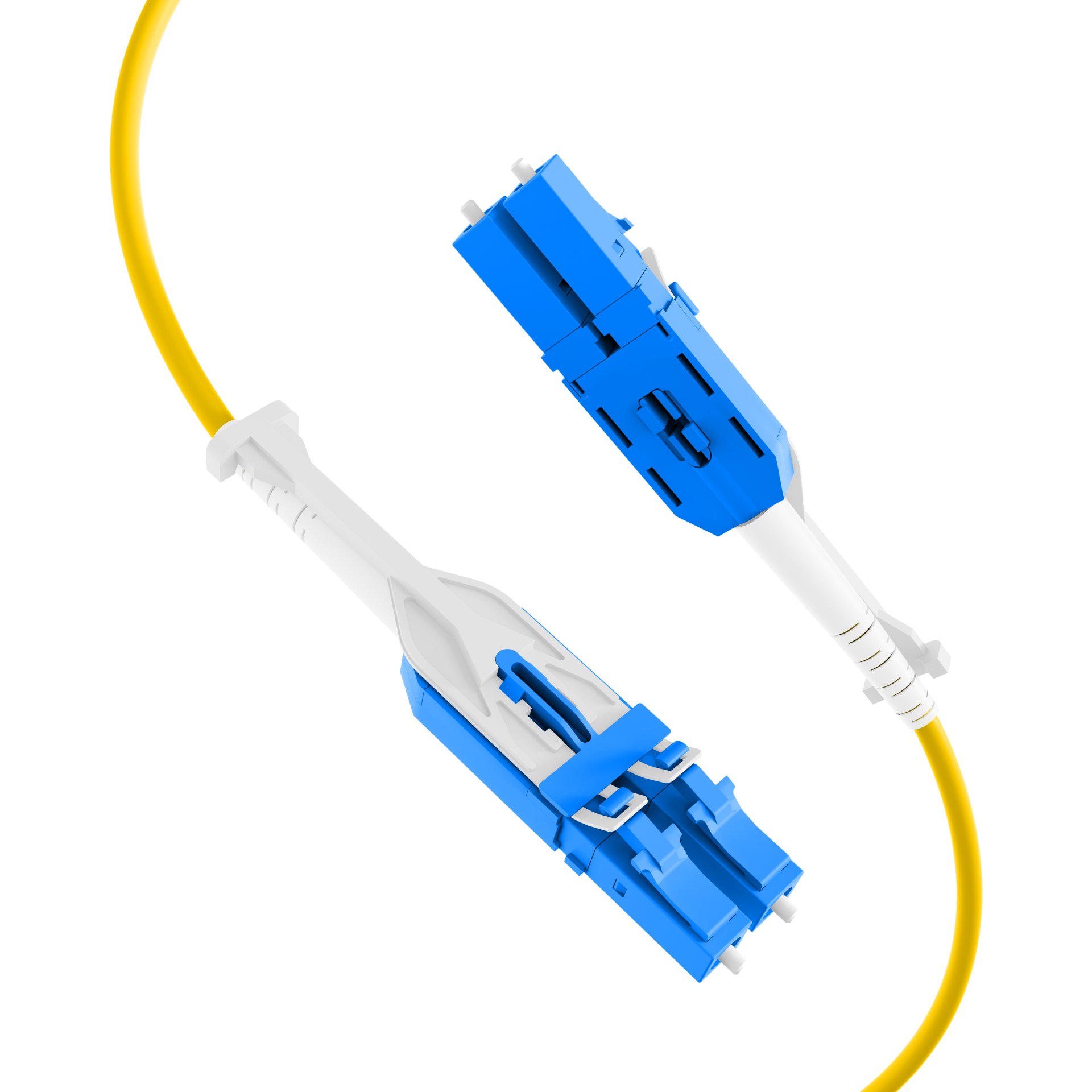 Duplex Patchcable Push/Pull LC-LC OS2 G657A1 1m LSZH 3mm yellow