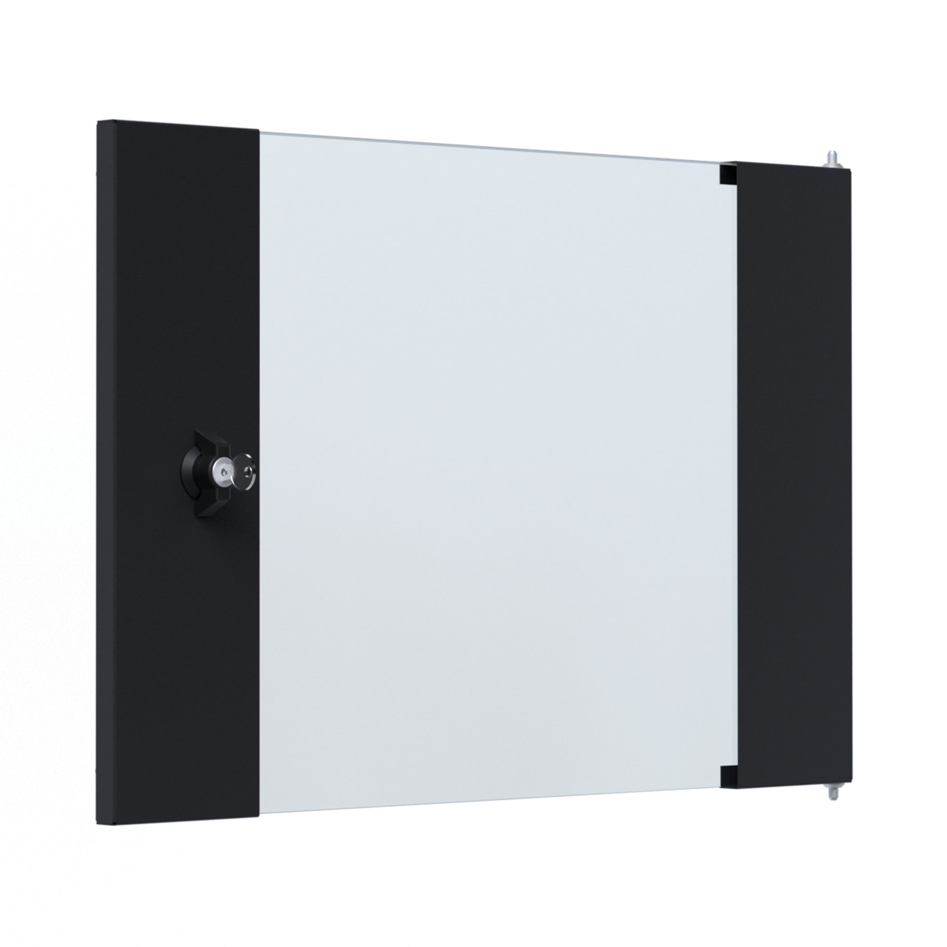 Wall X-Rack Glass door 9U black RAL9005 3/3