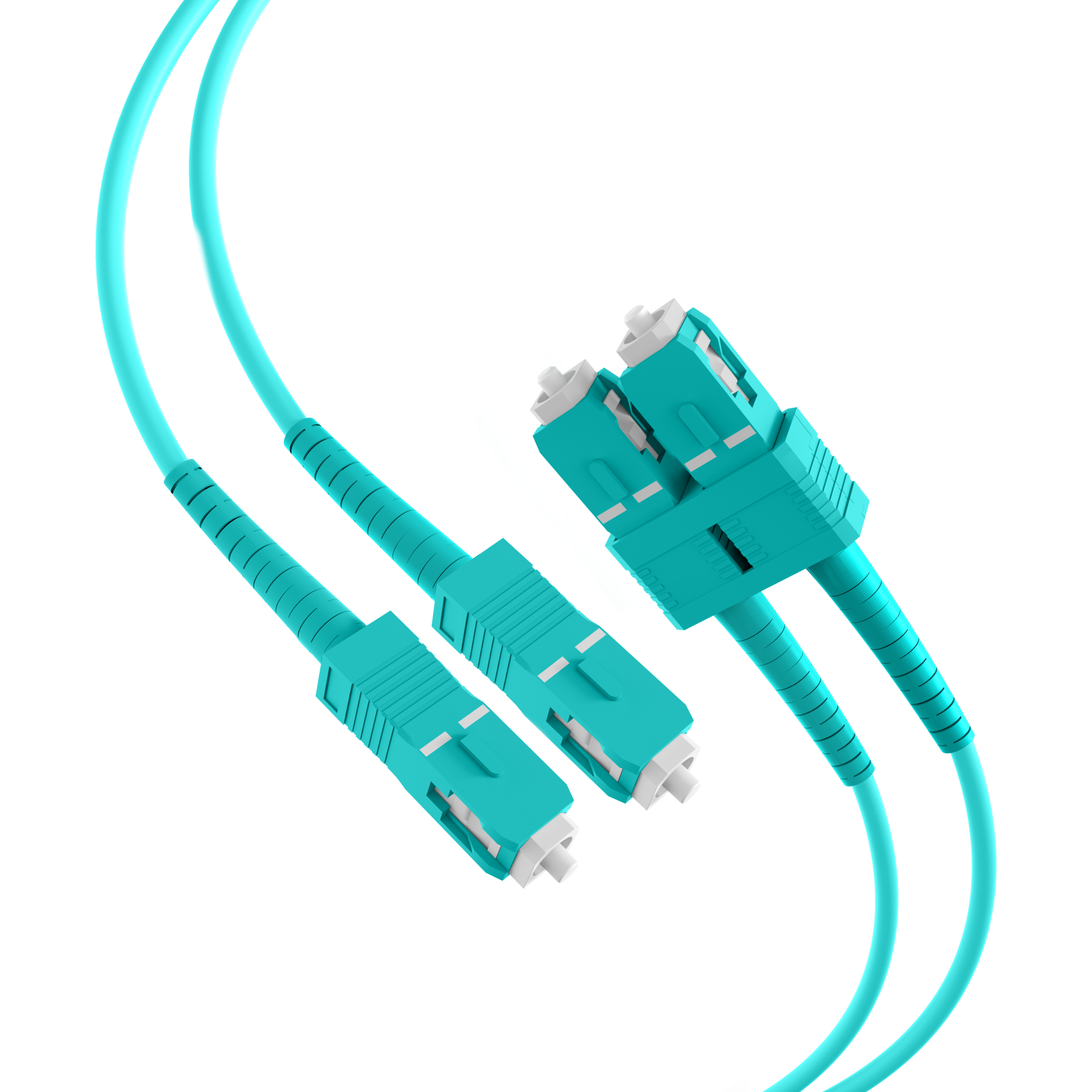 Duplex Patchcable SC-SC OM3 1m LSZH 1,2mm aqua