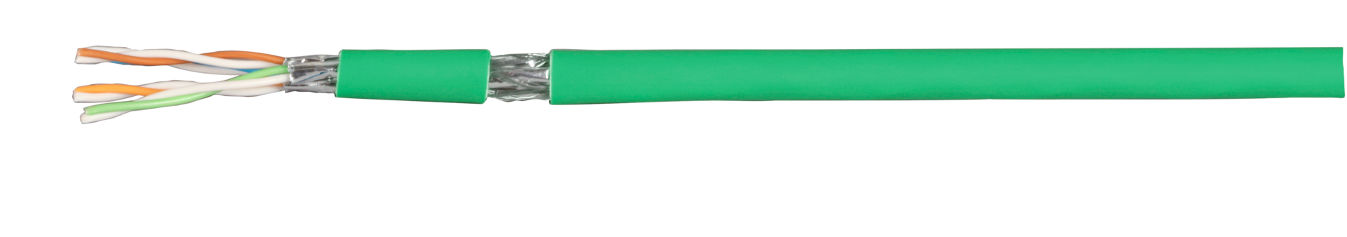 Patch cable Cat.7 PiMF UC900MHz FLEX, SS26 4P Dca, green, 100 M