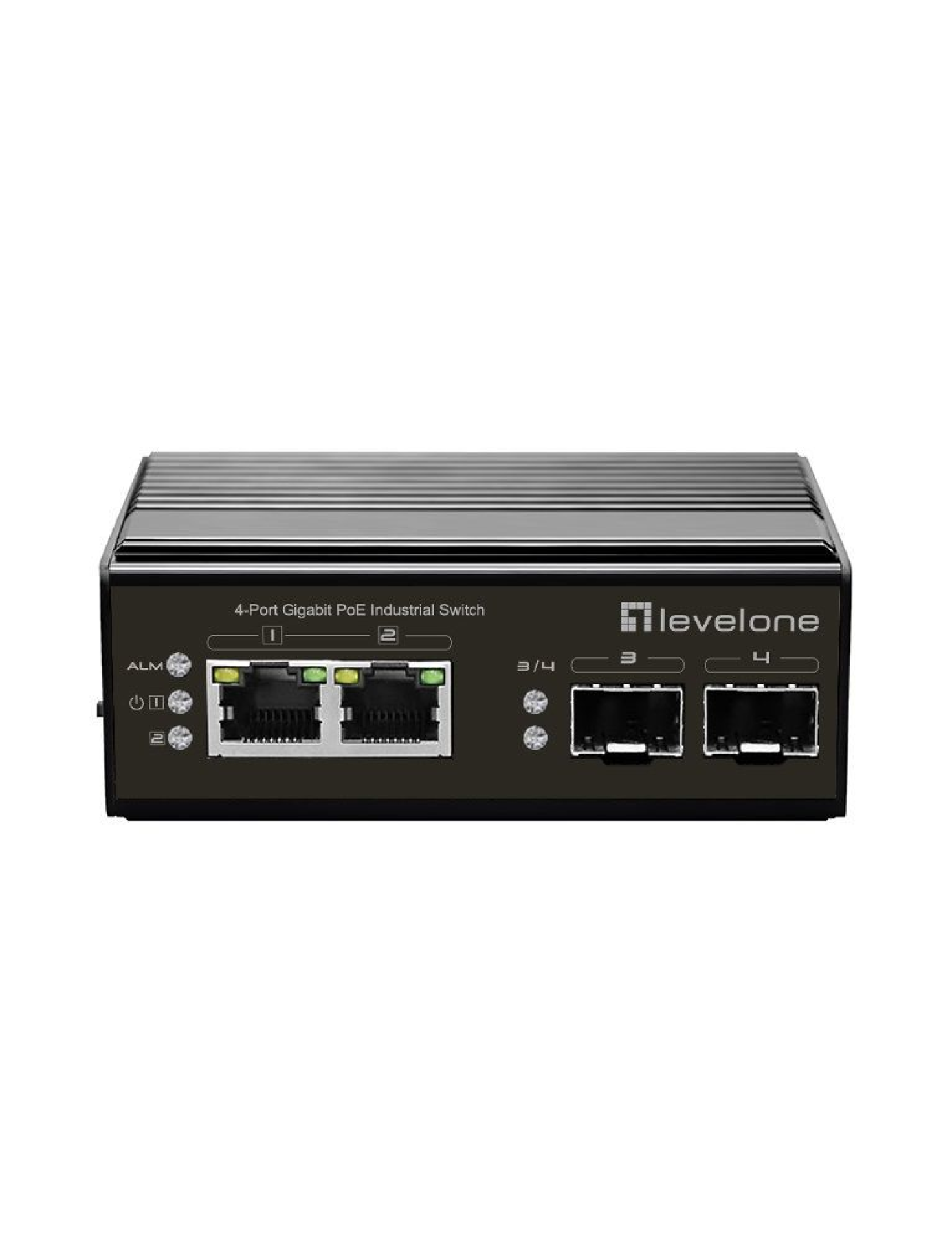 4-Port-Gigabit-PoE-Industrial-Switch DIN-Rail -40°C to 75°C