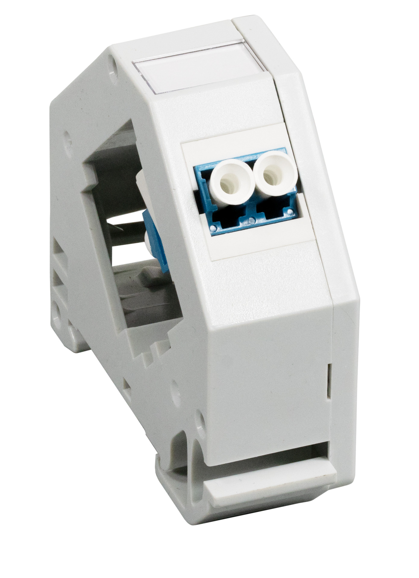 DIN RAIL adapter for LC/APC Singlemode, 2 Ports