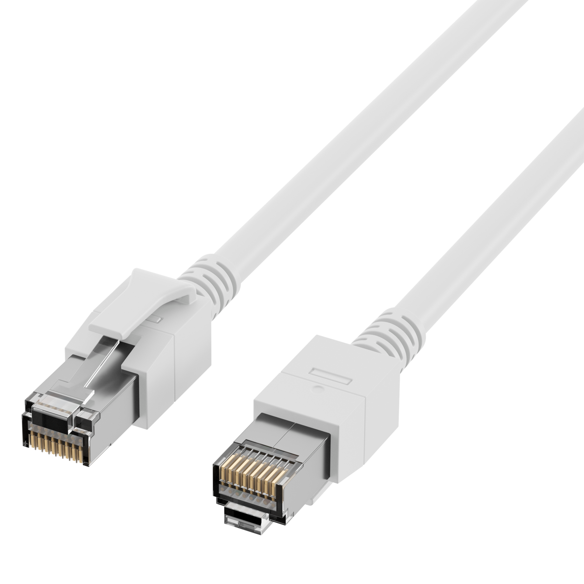 RJ45 Patch Cord Cat.6A S/FTP FRNC VC LED white 3m