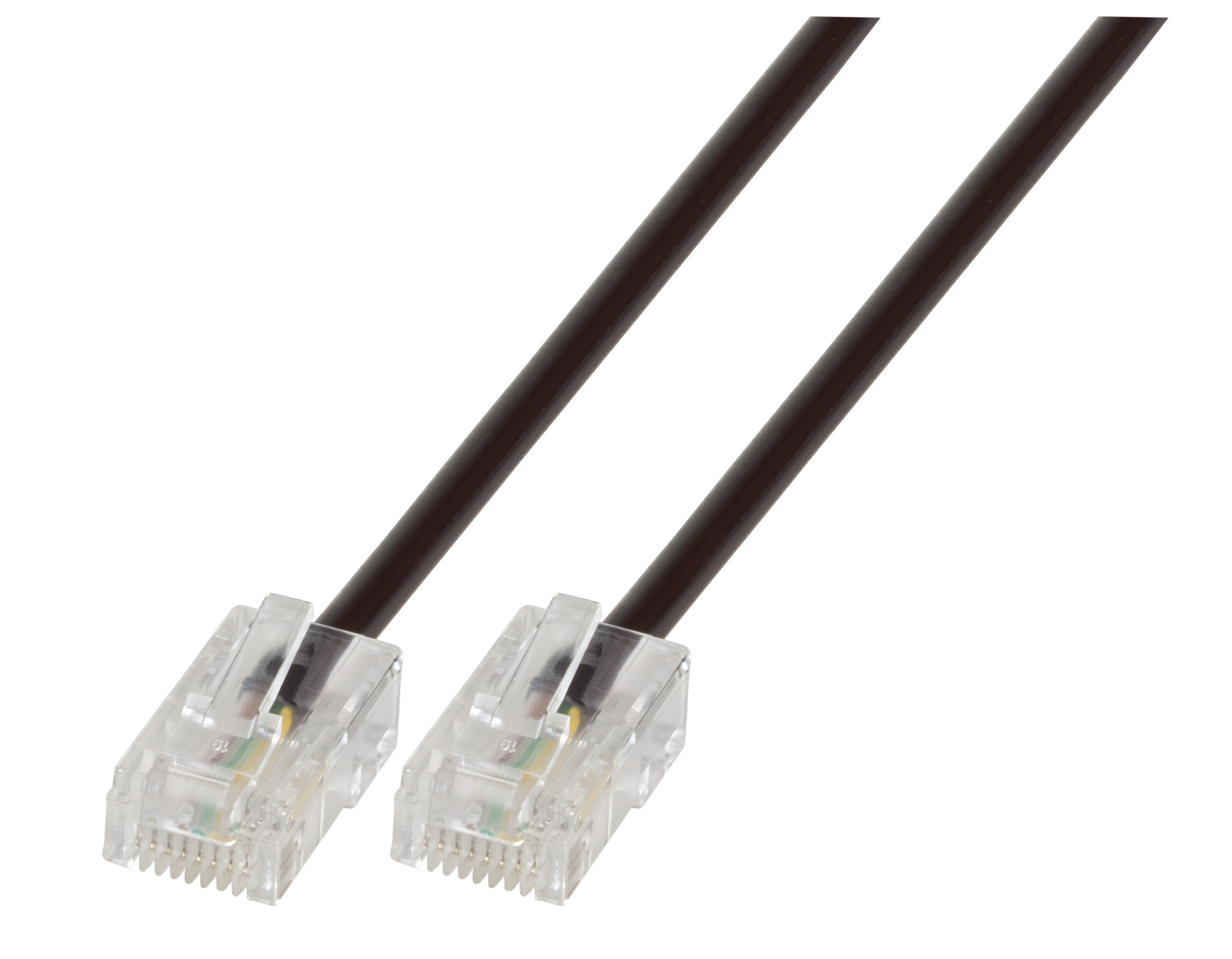 Modular Cable RJ45 (8/4) - RJ45 (8/4), Black, 3 m