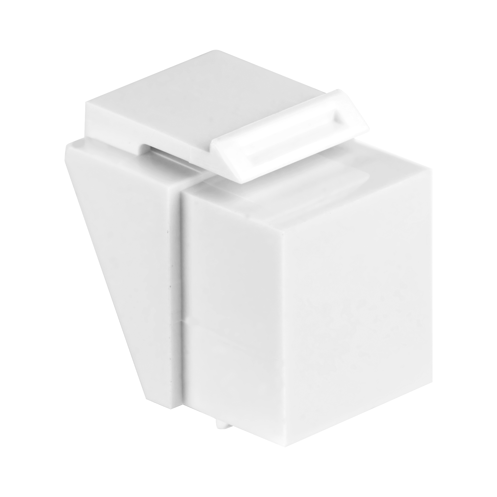 Blindeinsatz RJ45 weiß RAL9010, für Keystoneausbrüche, VPE 100