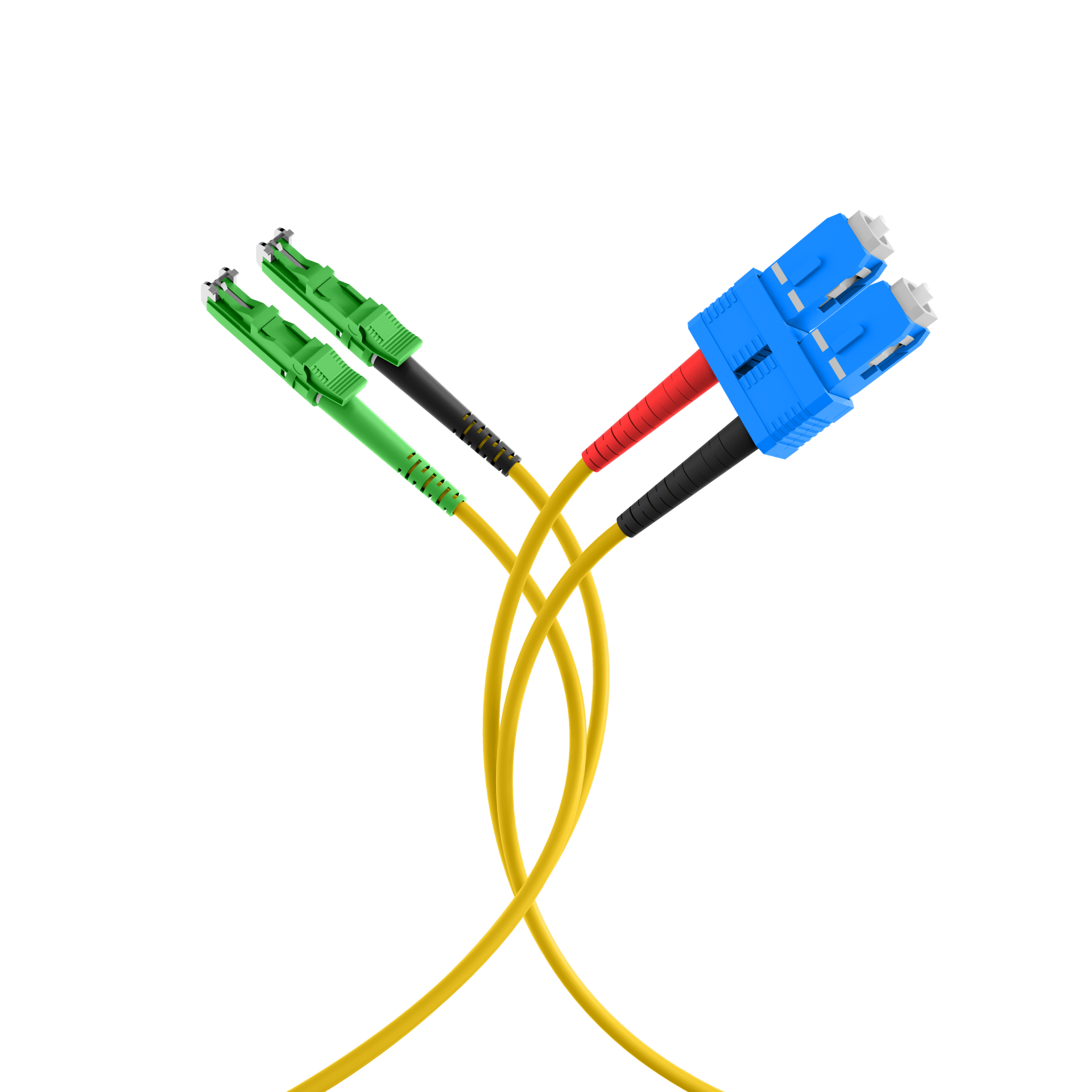 Duplex Patchcable E2000®/APC-SC OS2 G657A1 15m 3mm yellow
