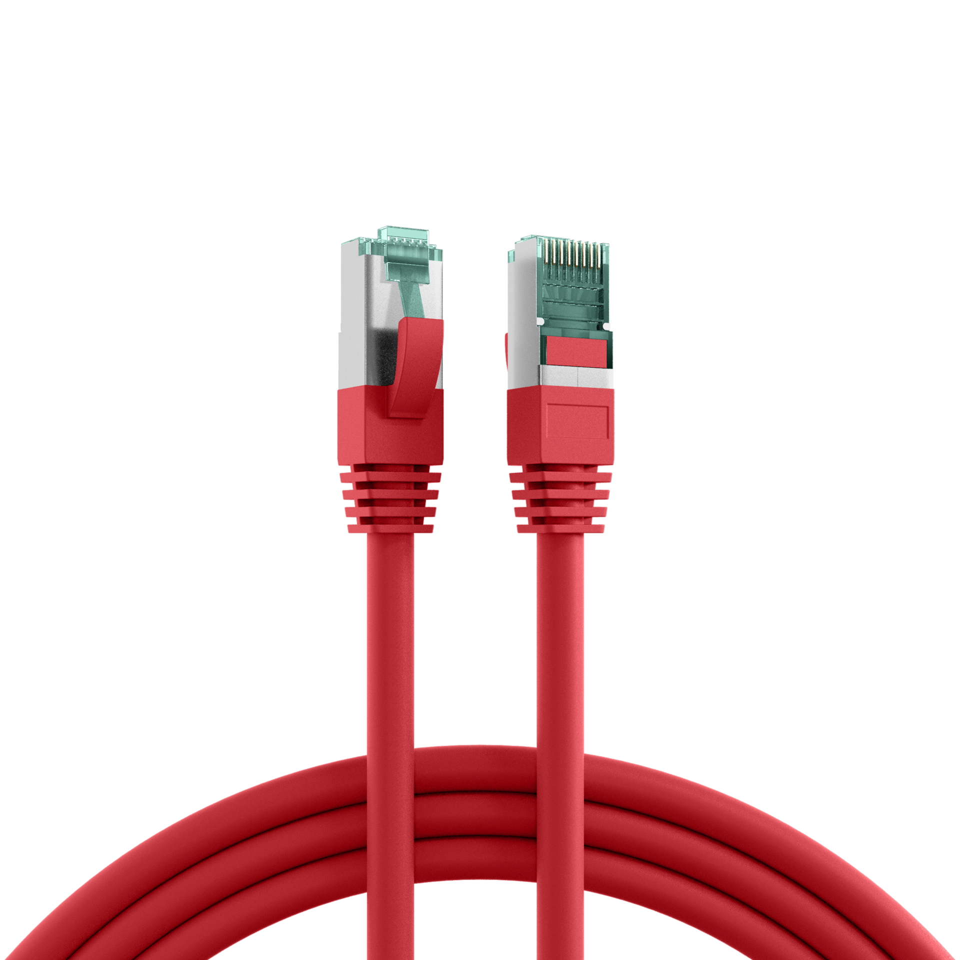 RJ45 Patch Cord Cat.6A S/FTP LSZH red 20m