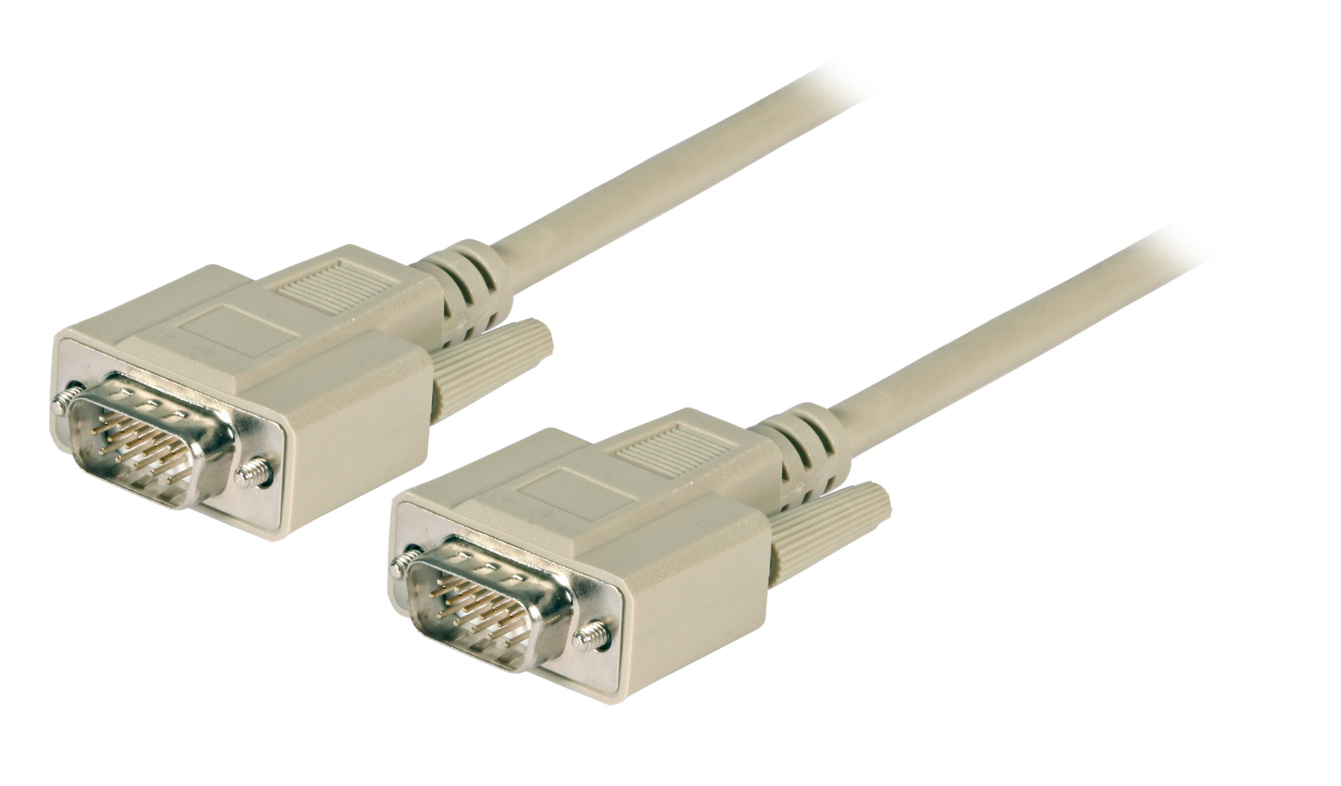 VGA Connection Cable, 2x HD-DSub 15, M-M, 10,0m, beige