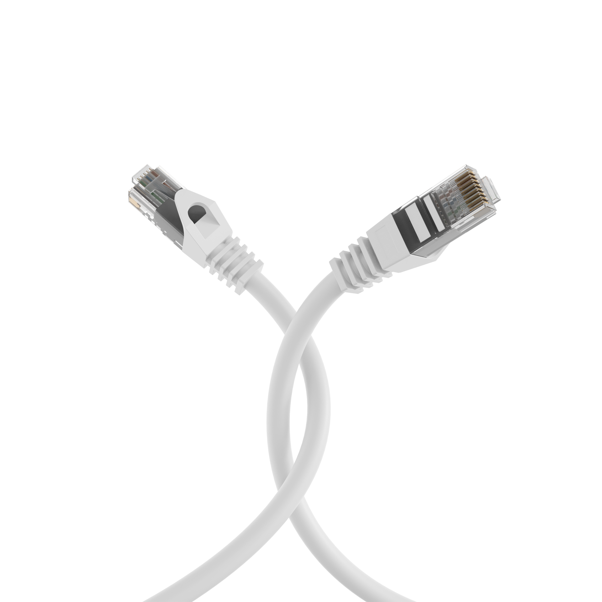 RJ45 Patch Cord Cat.5e U/UTP LSZH CCA AWG24/7 white 0,5m
