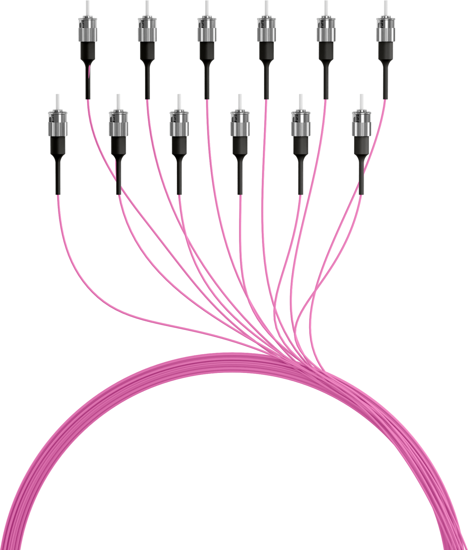 Fiber Pigtail ST OM4 -Heather violet 2m - 1 piece