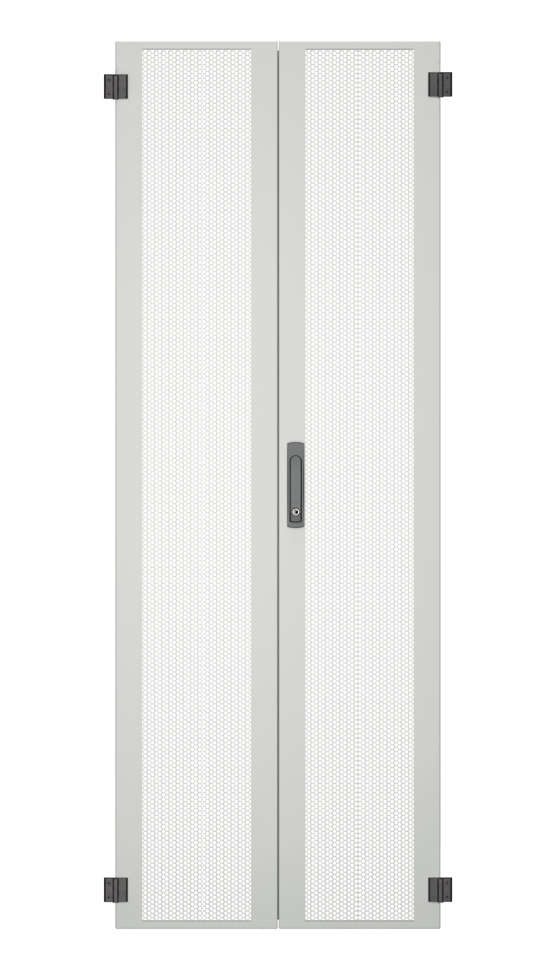 Door for PRO 42U, W=600, Steel perf., 2-Part, TH, RAL9005