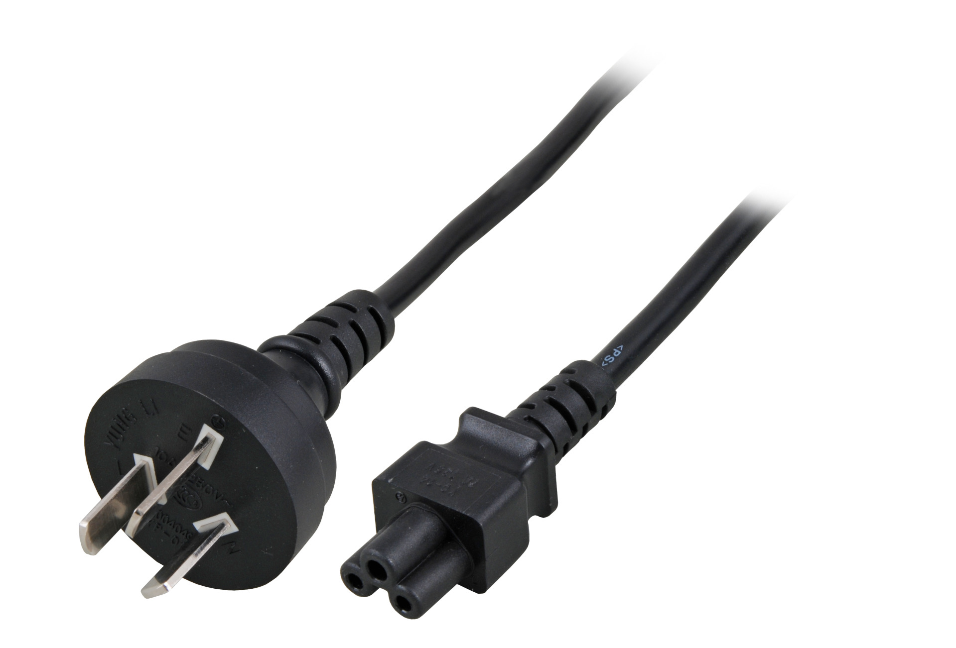 Power Cable China Type I - C5 180°, Black, 1.8 m, 3 x 0.75 mm²