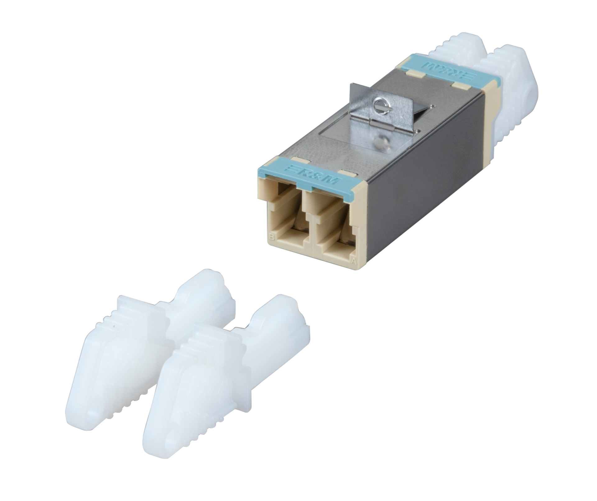 R&M adapter E2000® Duplex OM3 aqua grade M
