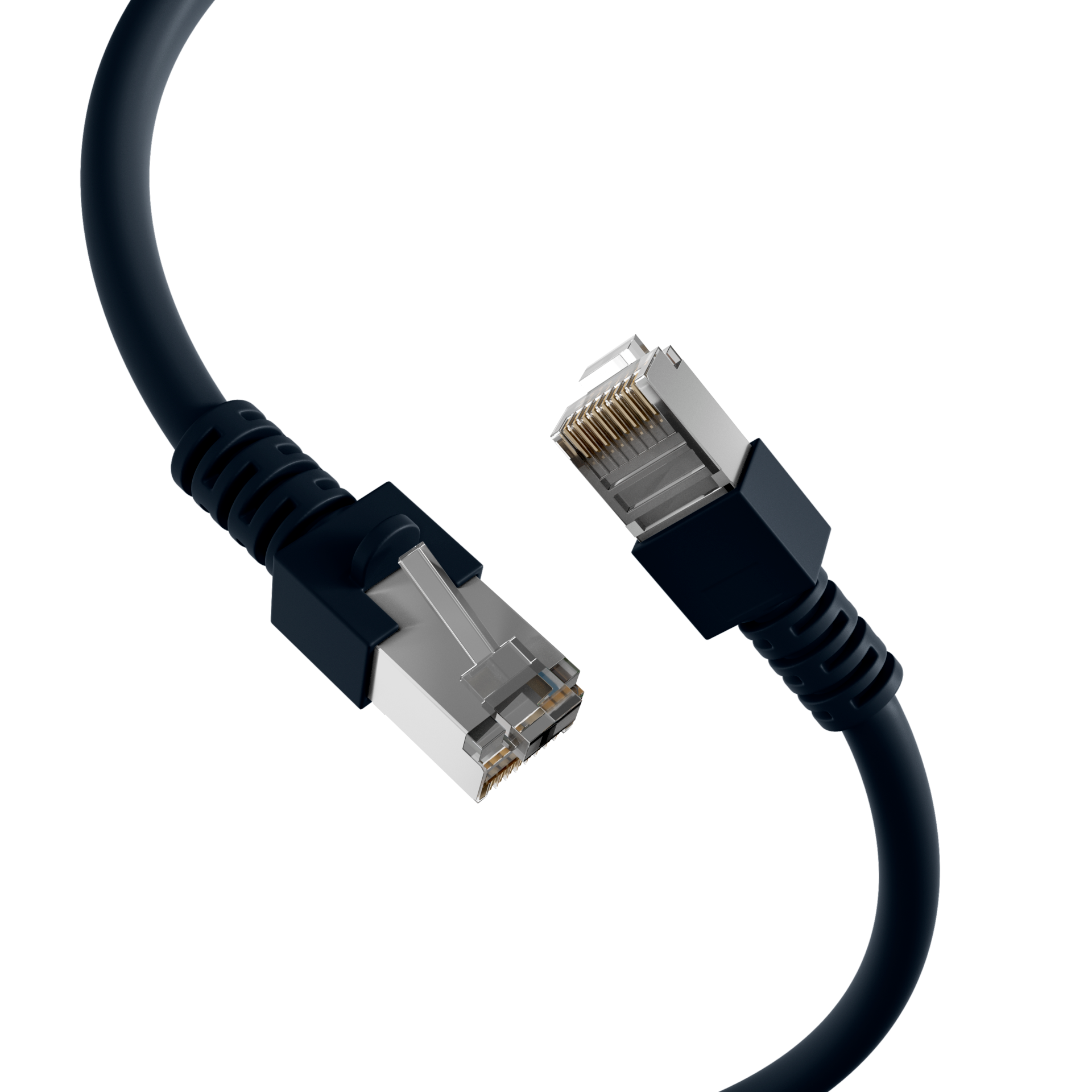 RJ45 Patch Cord Cat.5e SF/UTP PVC CCA black 7,5m