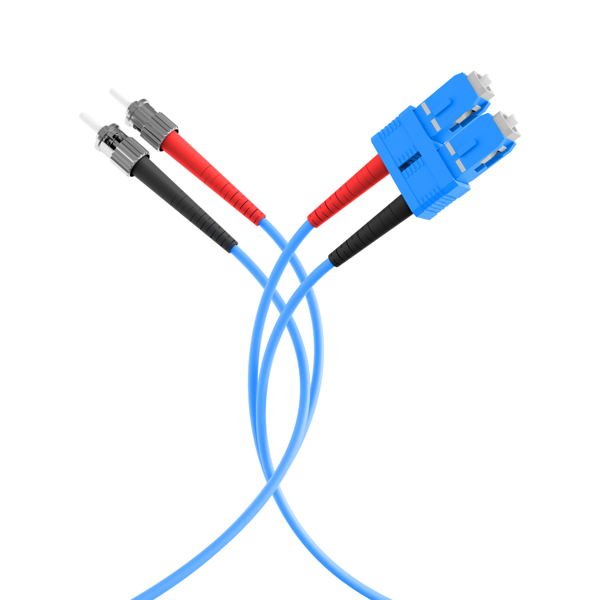 Duplex Patchkabel armiert SC-ST OS2 G652D 2m LSZH 3mm blau