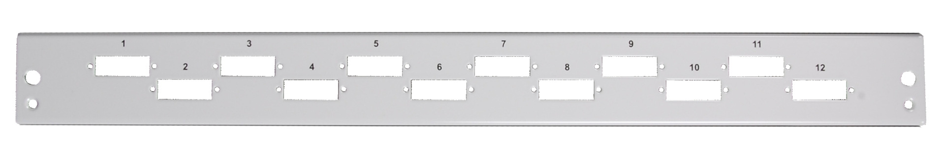Front panel 24 x SC Duplex/LC Quad vertical, grey
