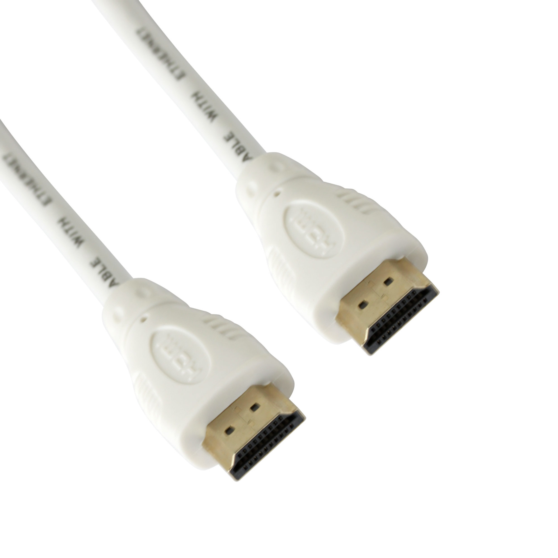 High Speed HDMI Cable with Ethernet, white, 3m