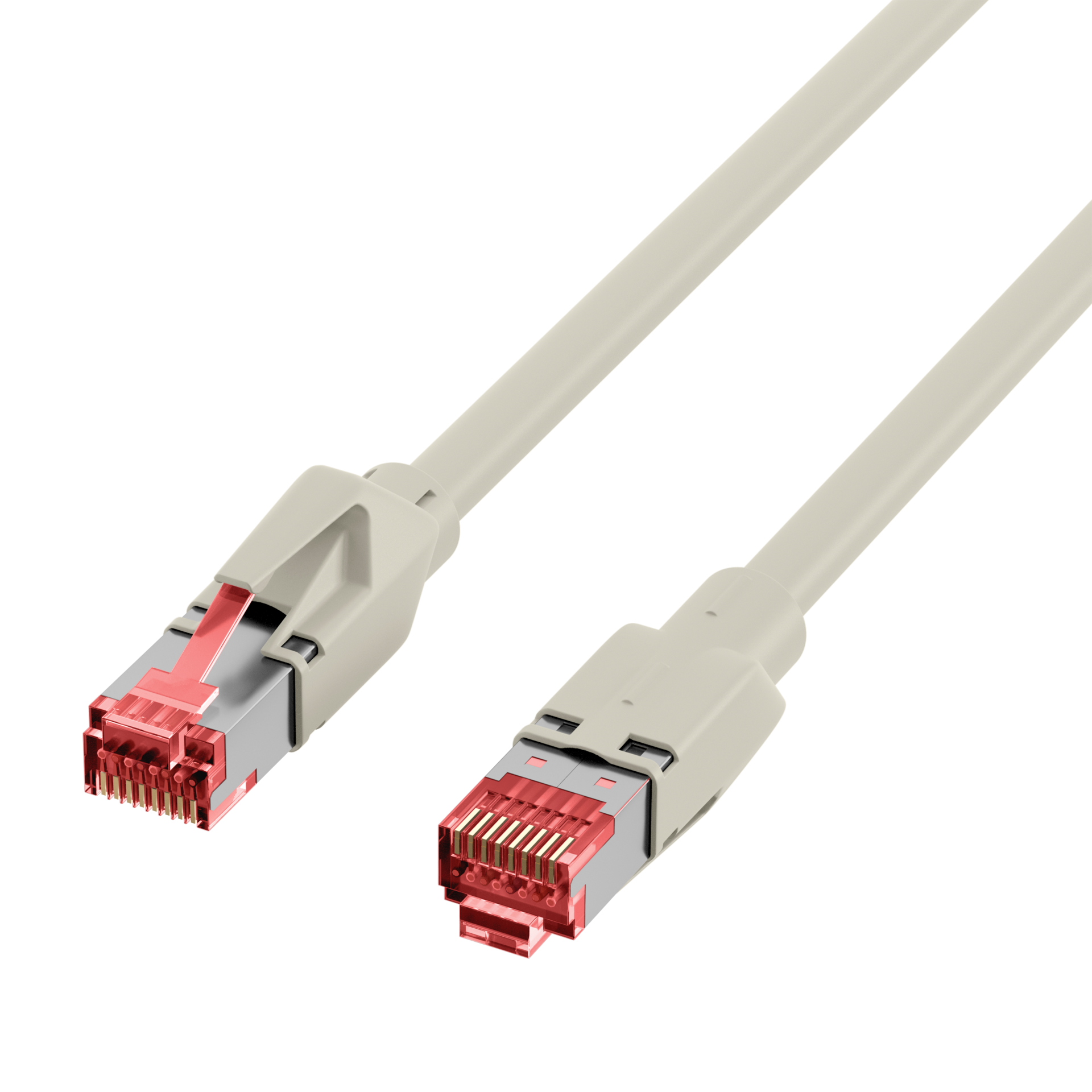 RJ45 Patch Cord Cat.6 S/FTP LSZH Draka UC900 TM21red crossed grey 10m