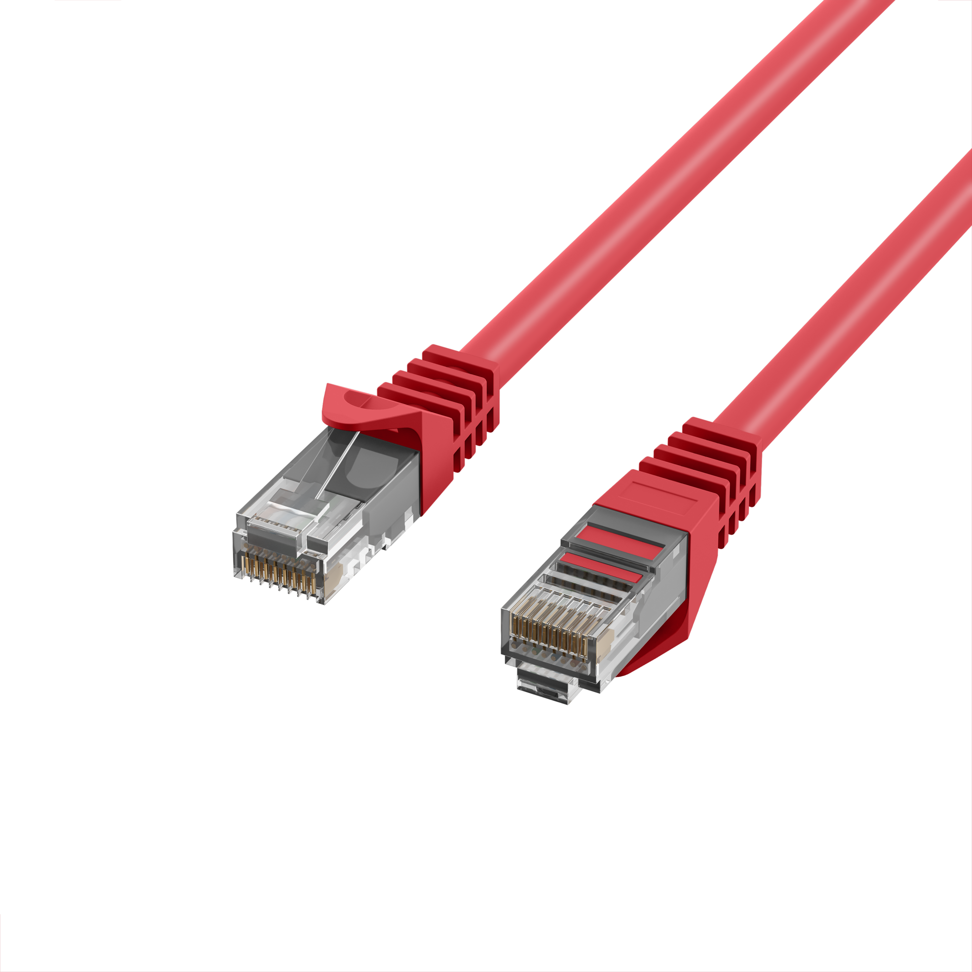 RJ45 Patch Cord Cat.5e U/UTP LSZH CCA AWG24/7 red 0,5m