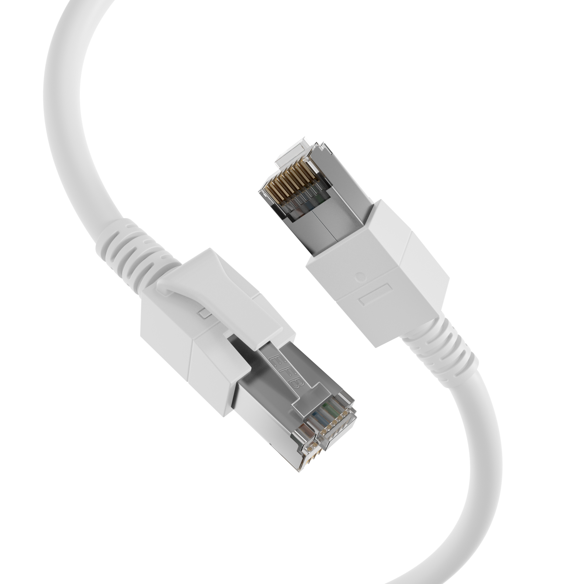 RJ45 Patch Cord Cat.6A S/FTP FRNC VC LED white 7,5m