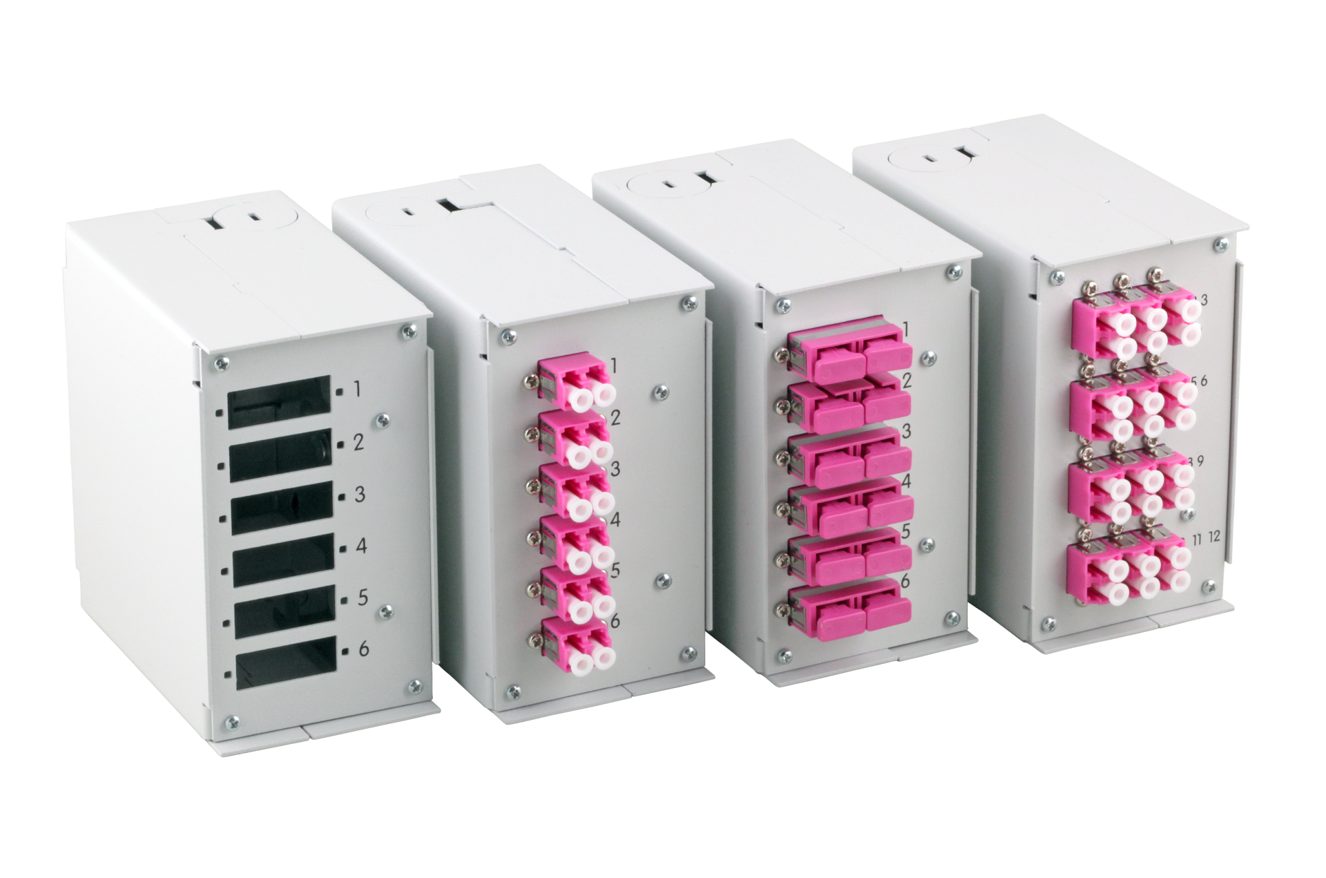 Front plate for 12 x SC-S, LC-D, E2000® with 2.8mm mounting holes Front plate for 12 x SC-S, LC-D, E2000® with 2.8mm mounting holes