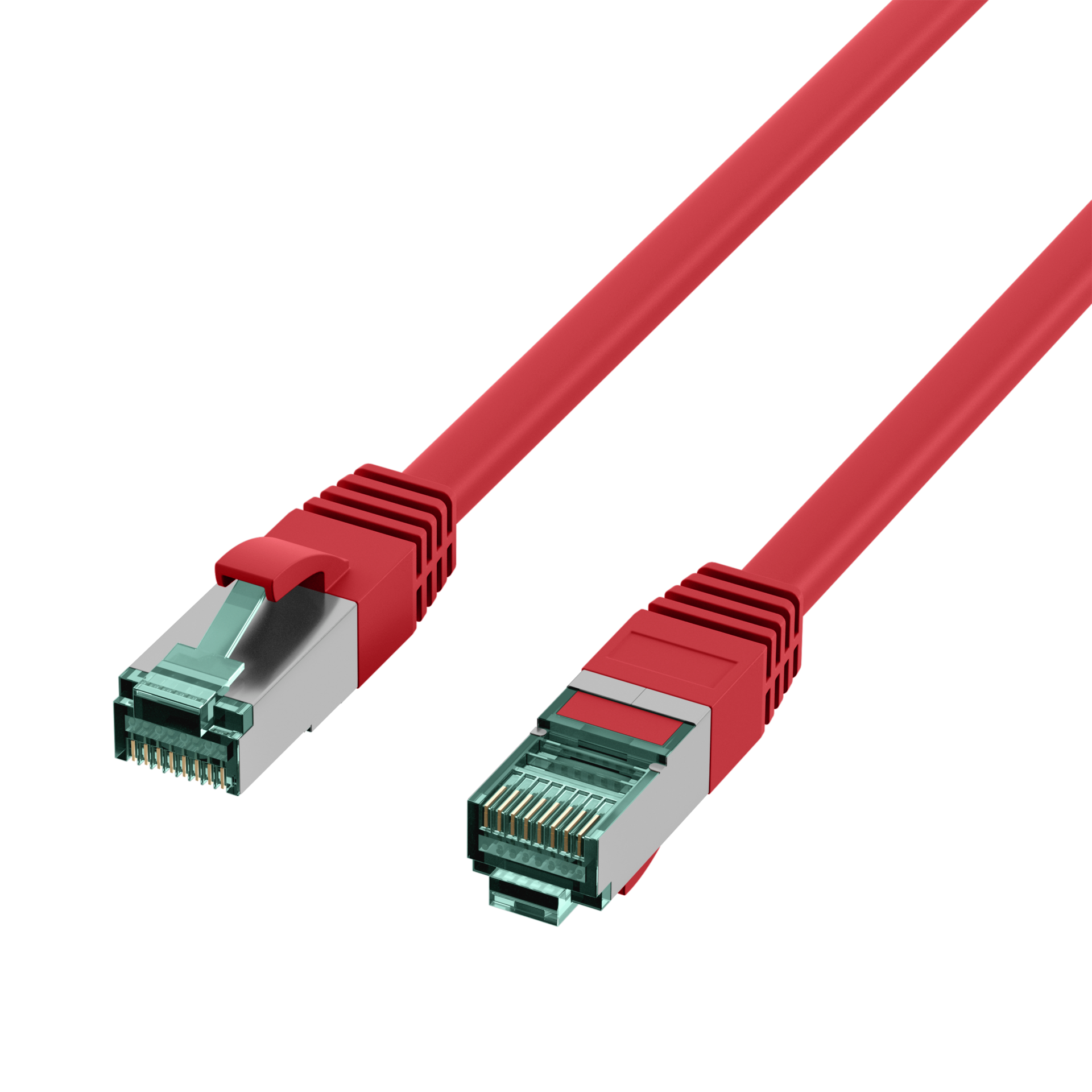 RJ45 Patch Cord Cat.6A S/FTP LSZH red 20m