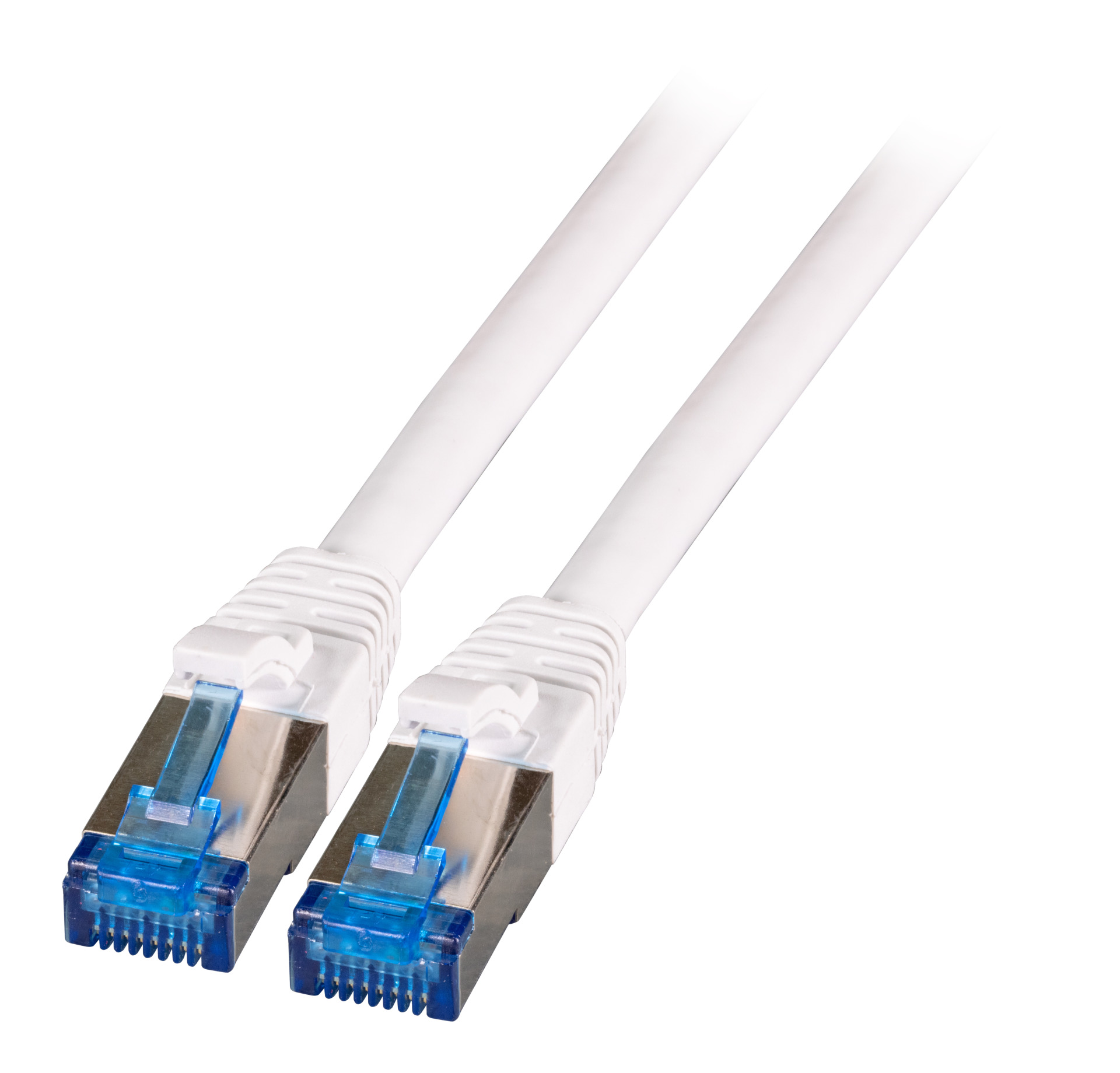 RJ45 Patchkabel S/FTP, Cat.6A, Cat.7  Raw cable TPE superflex, 1m, white