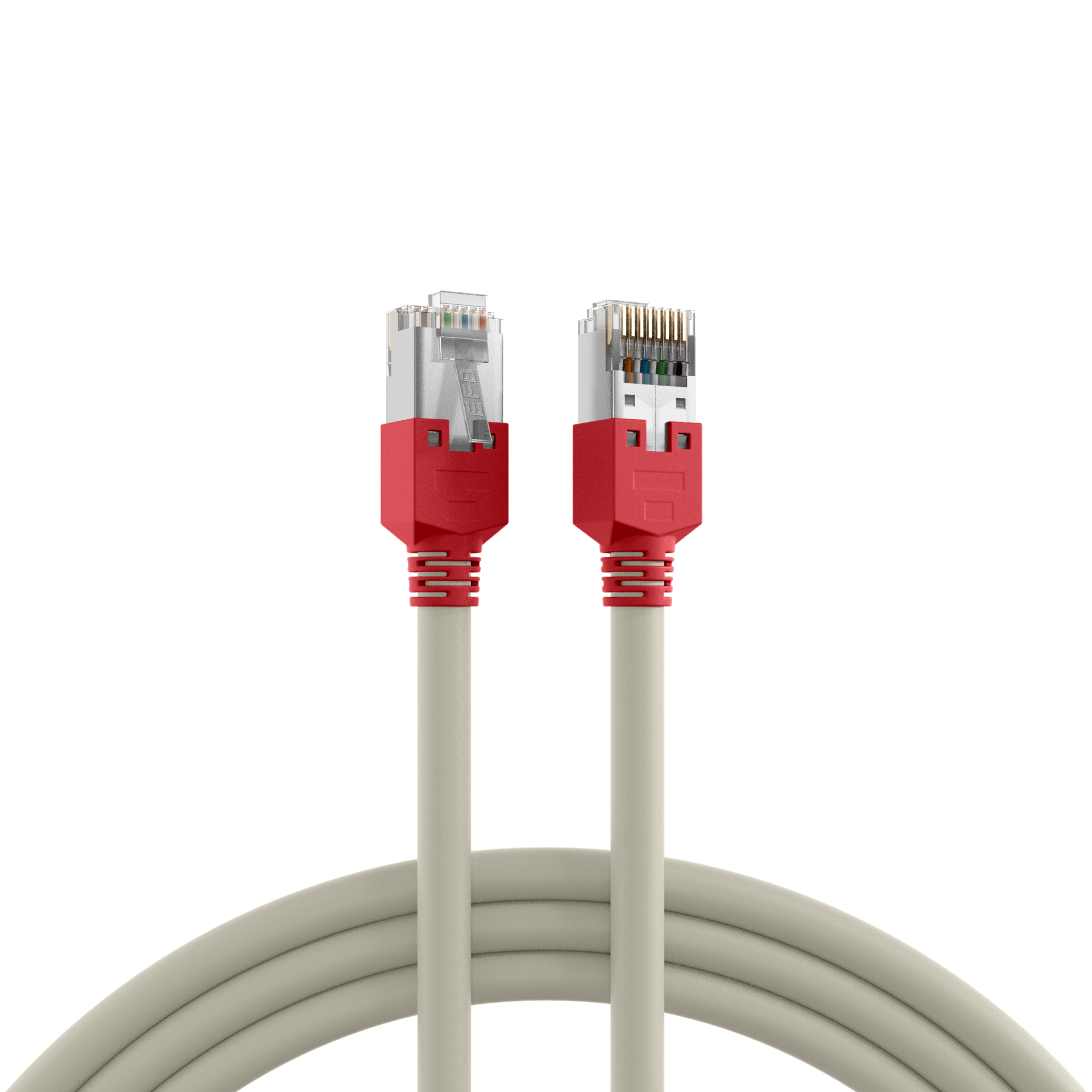 RJ45 Patch Cord Cat.5e F/UTP LSZHDraka UC300 TM11 red crossed grey 0,5m