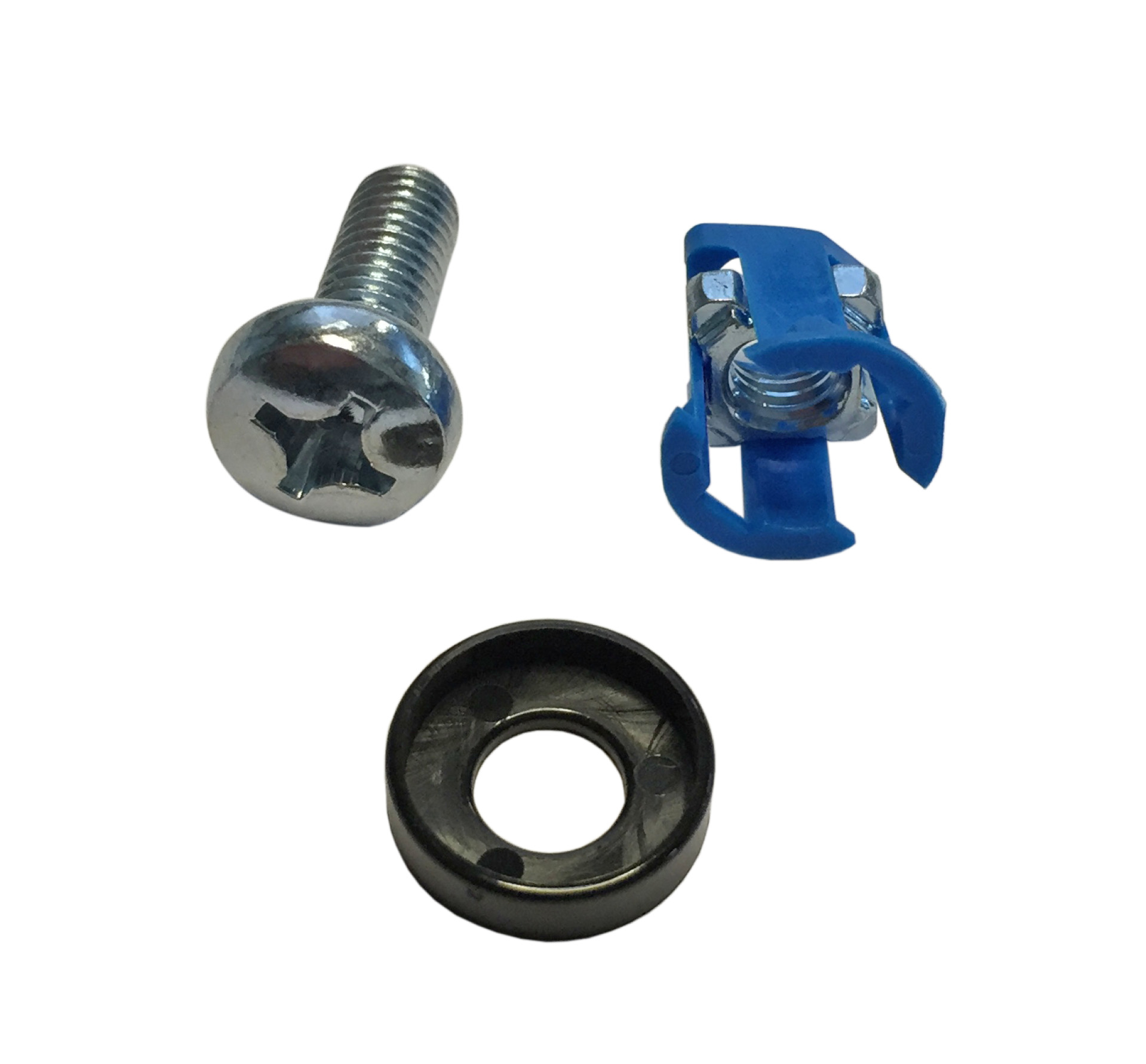 Set of Captive Nuts 50 x M6 for Front Mounting (50 x Nut., Screw, Washer)