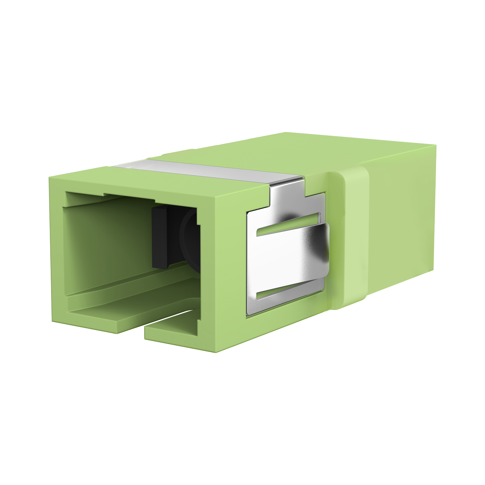 Adapter  SC Simplex Adapter  OM5 lime green flangeless
