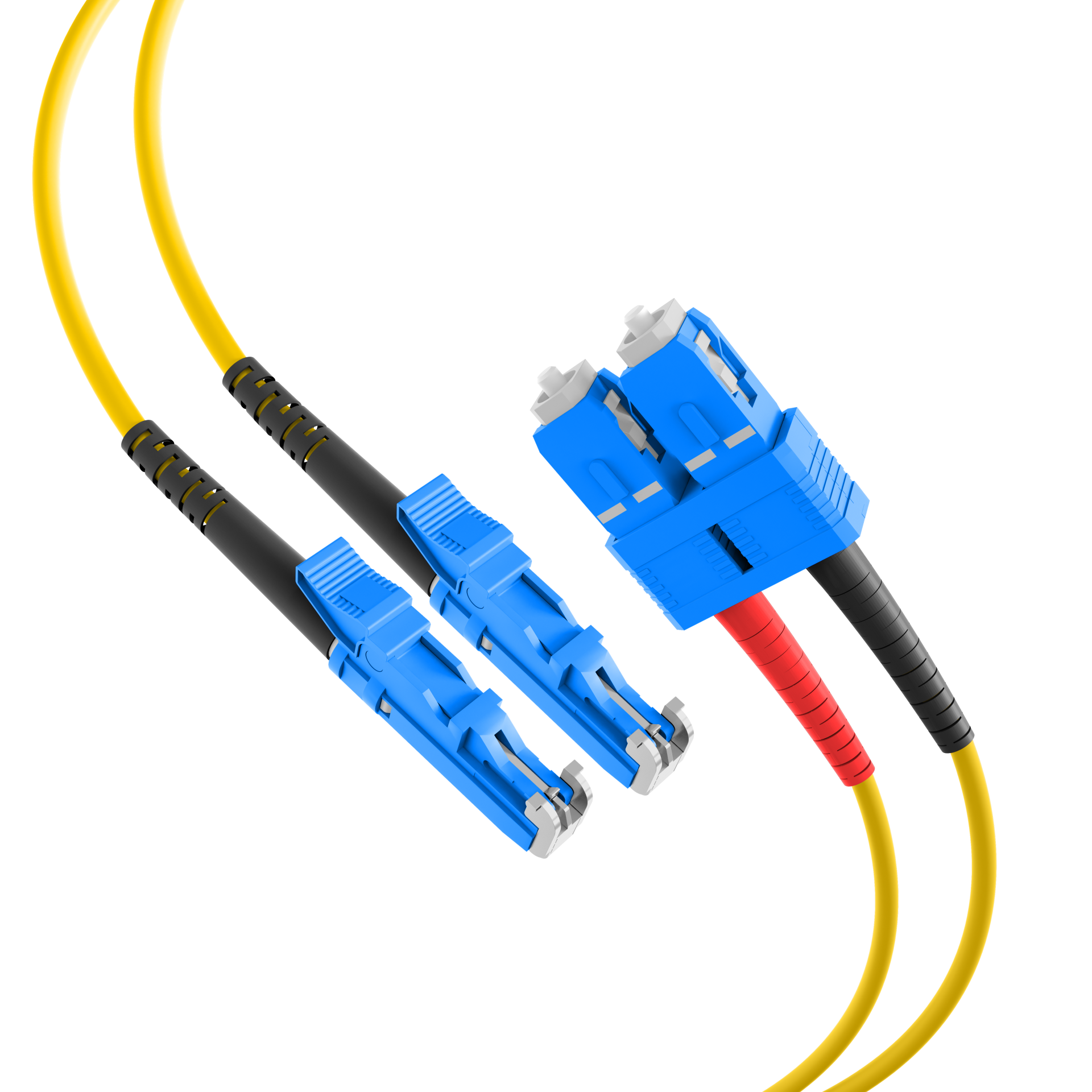 Duplex Patchcable E2000®-SC OS2 0,5m LSZH 3mm yellow