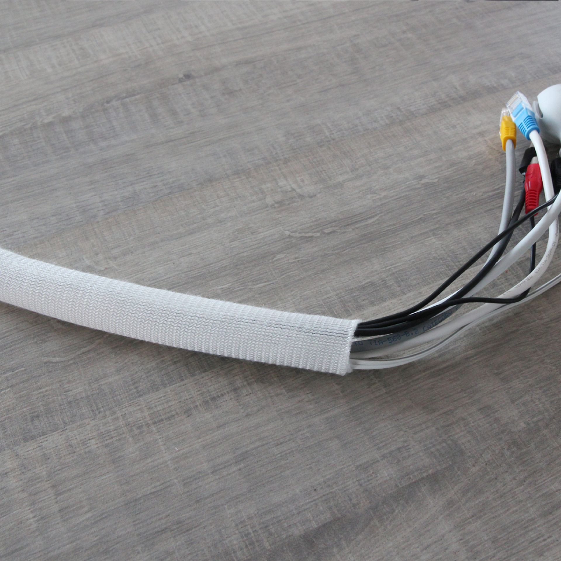 LTC CABLE TUBE fabric cable hose diameter 2.5 - 4 cm, 25m white