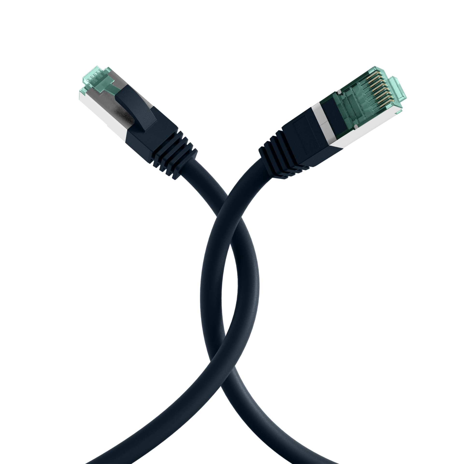 RJ45 Patch Cord Cat.6A S/FTP LSZH black 0,5m