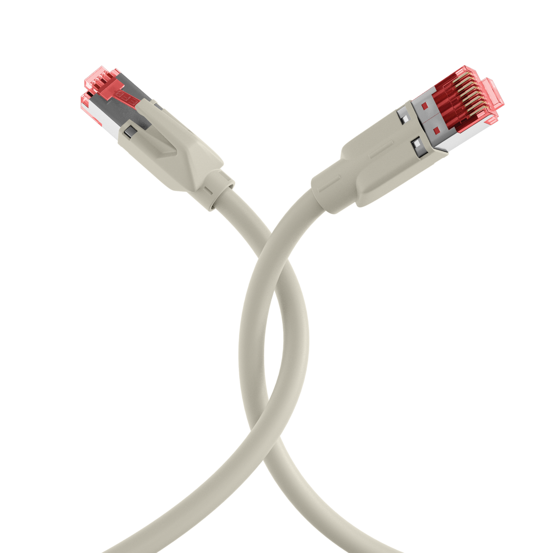 RJ45 Patch Cord Cat.6A S/FTP Dätwyler 7702 TM21 grey 1m