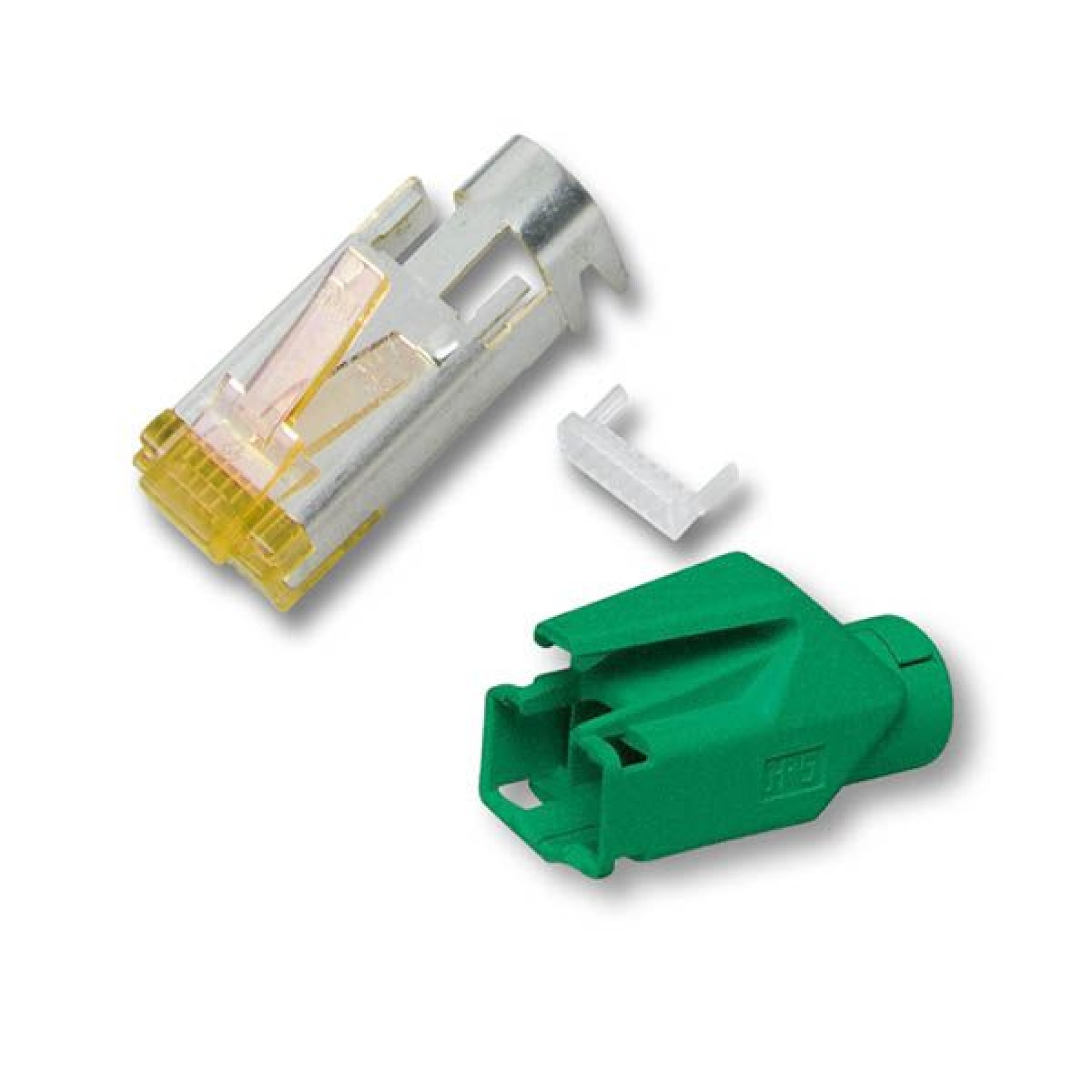 RJ45-Hirose Connector TM31 green, 1 pcs., 3 Elements, Cat. 6a