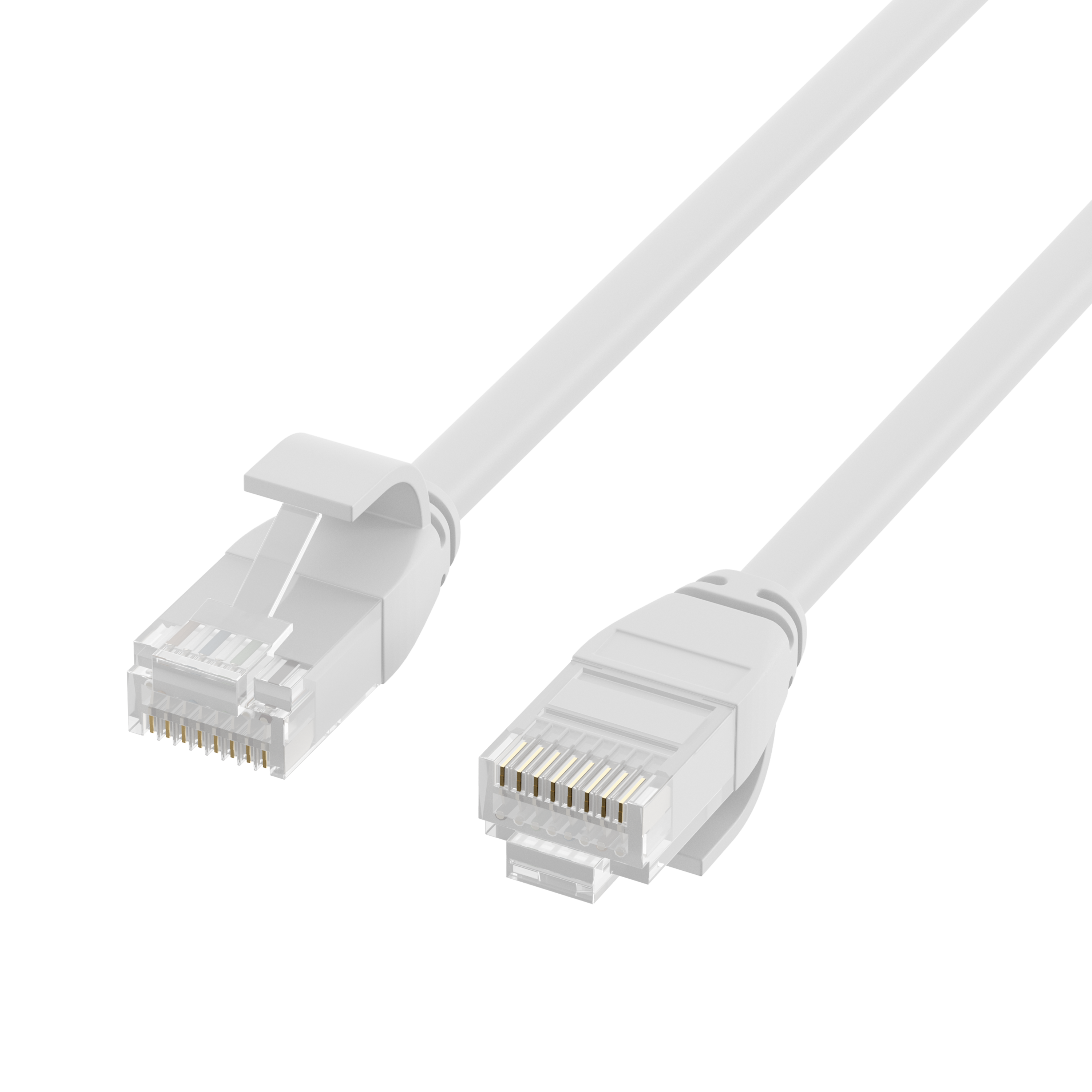 RJ45 Patch Cord Cat.6A U/UTP TPE3,6mm ultraflex white 5m