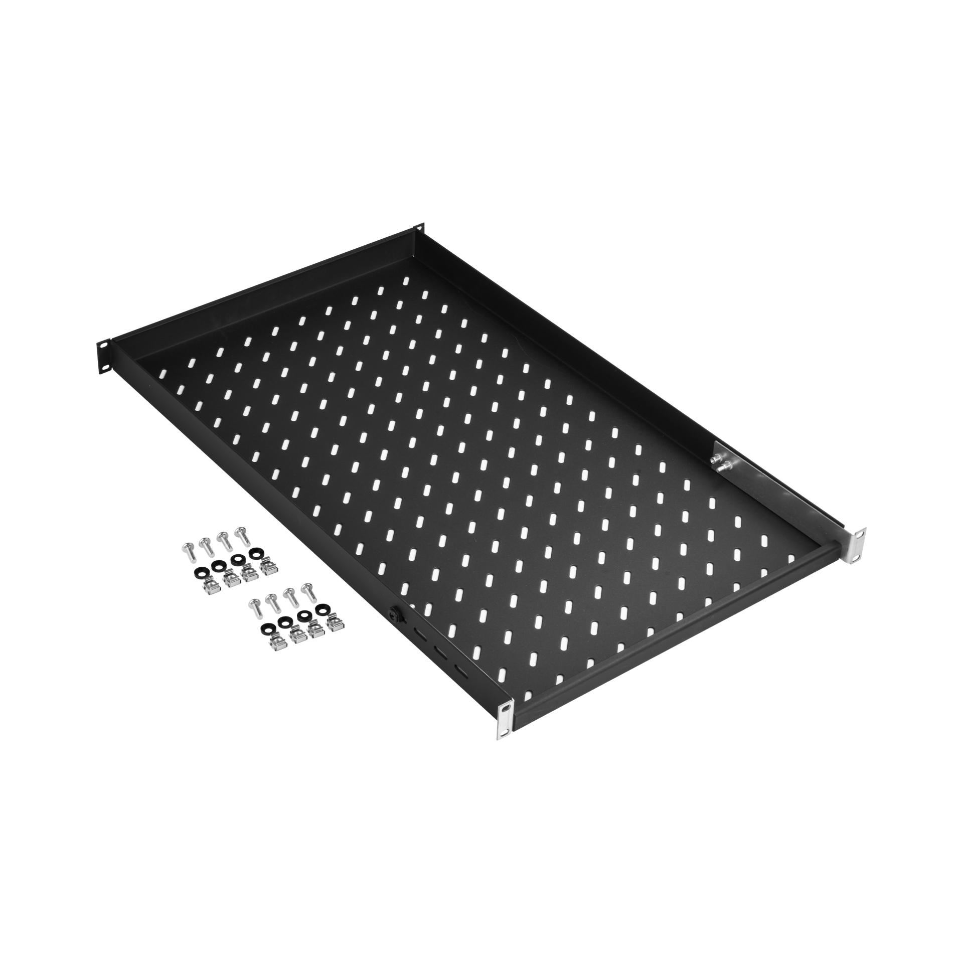 19" 1U Shelf, Fixed, MD 750..850 mm, Max. Load 120 kg, CD 1000, RAL9005
