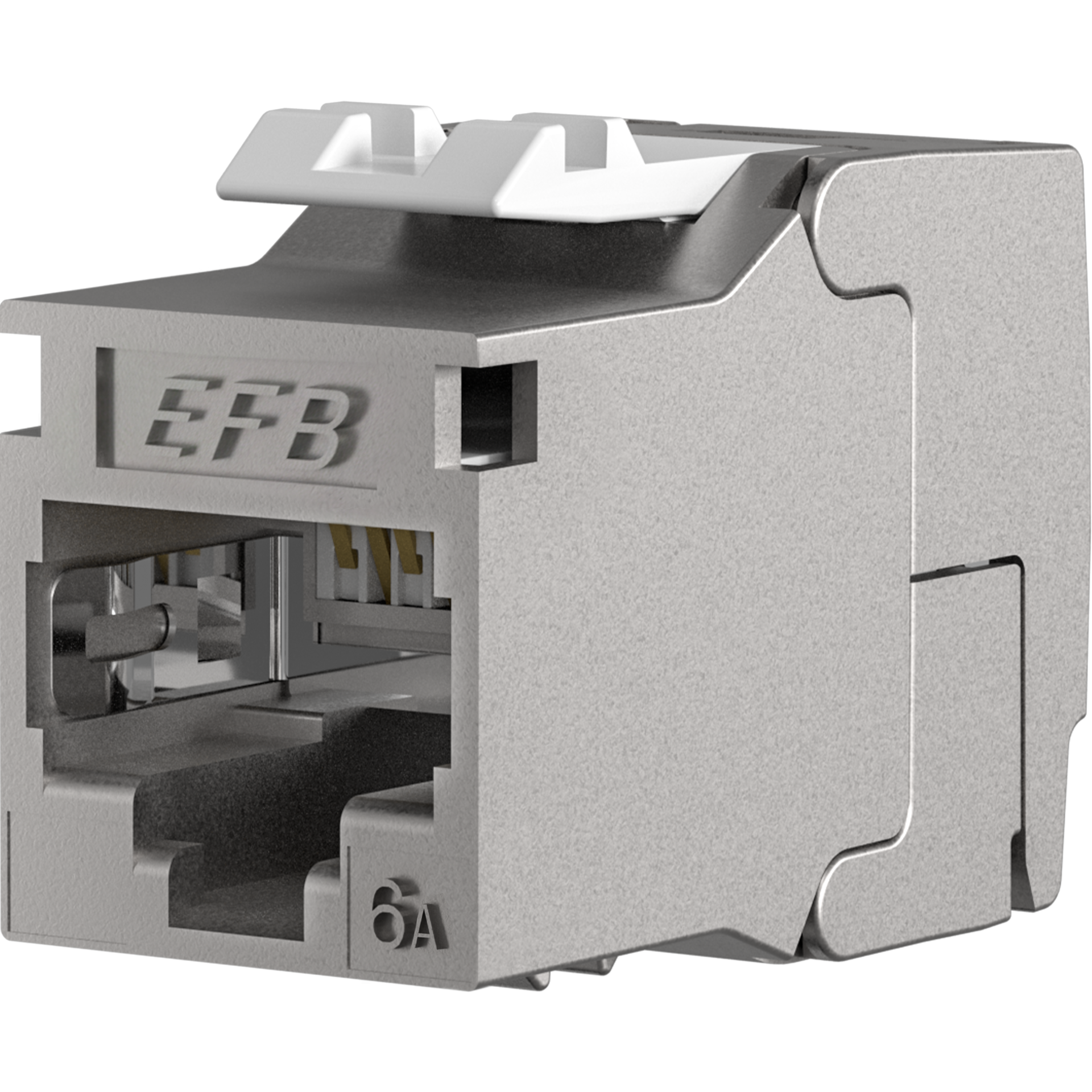 RJ45 Keystone Slimline/Shortbody Cat.6A Component certified silver, 24-Set