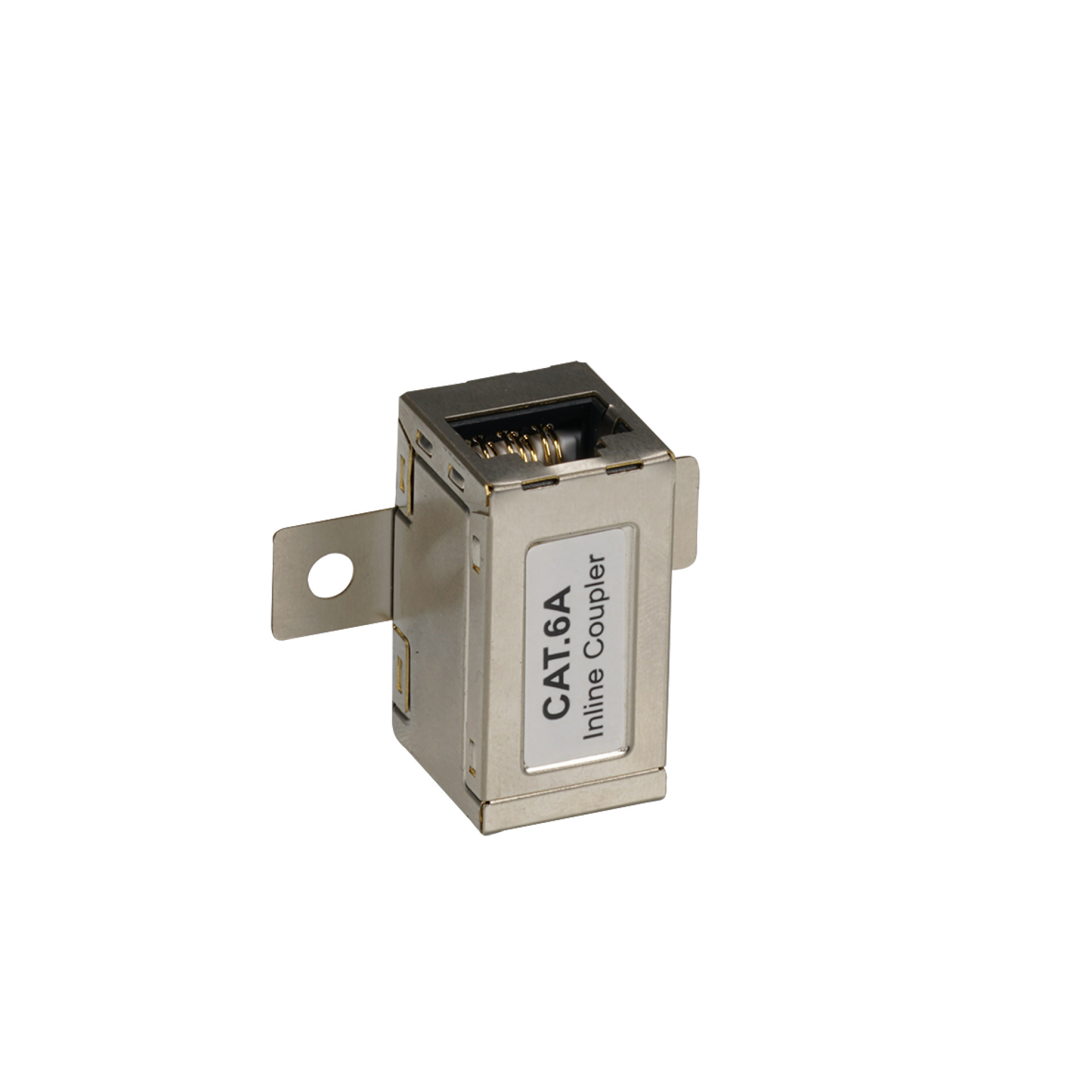 Modular-Adapter RJ45 STP, Cat.6A, with flange for wall mounting