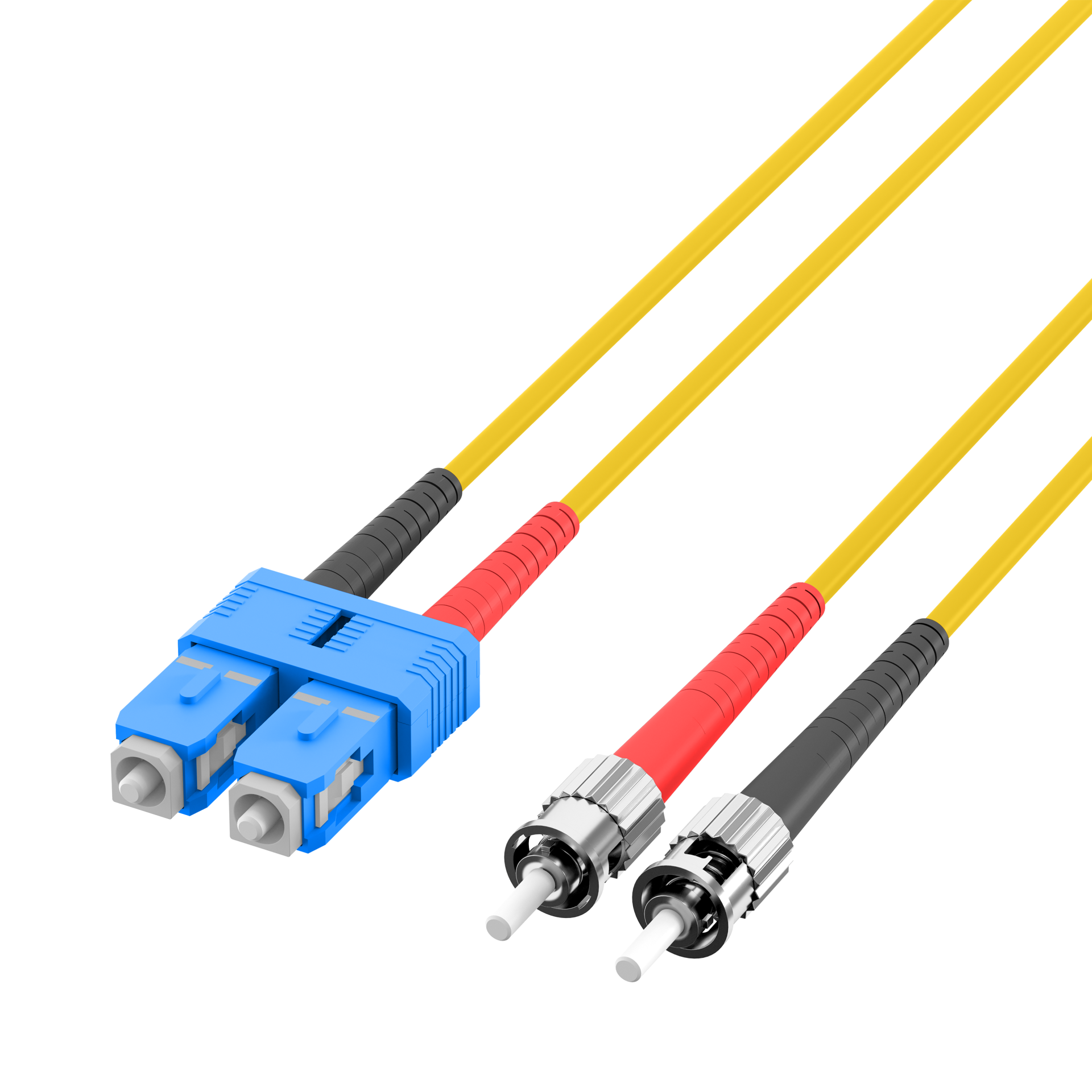 Duplex Patchcable SC-ST OS2 G652D 0,5m LSZH 3mm yellow