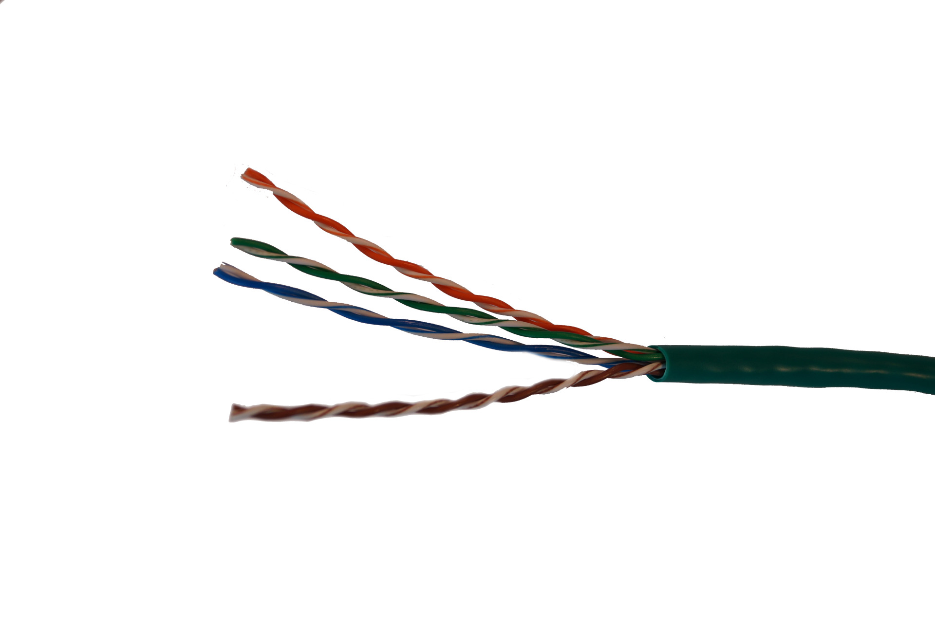 CABLE CAT5E U/UTP 4X2XAWG24  PVC GREEN,305 Mtr Box