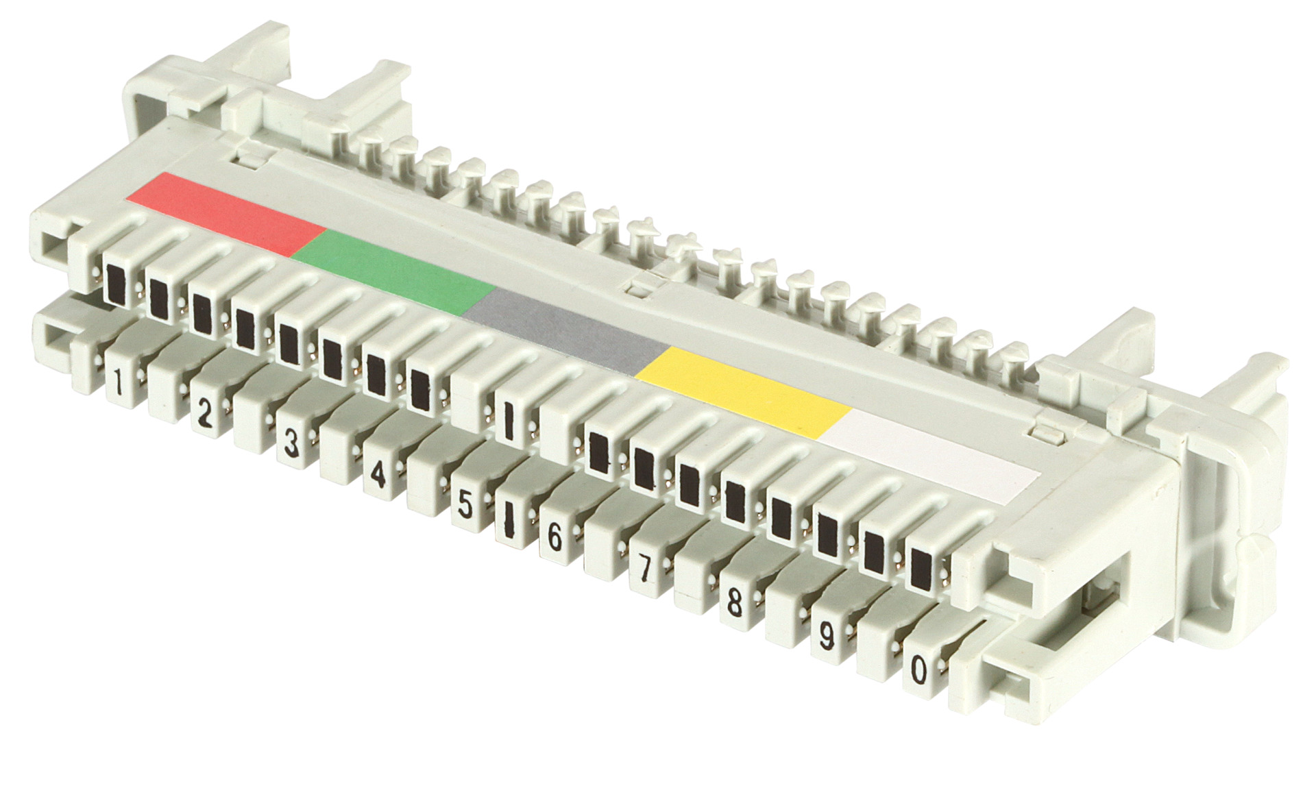 LSA Connection Module 2/10 10pairs for Profil Rods, w/o Colour Code