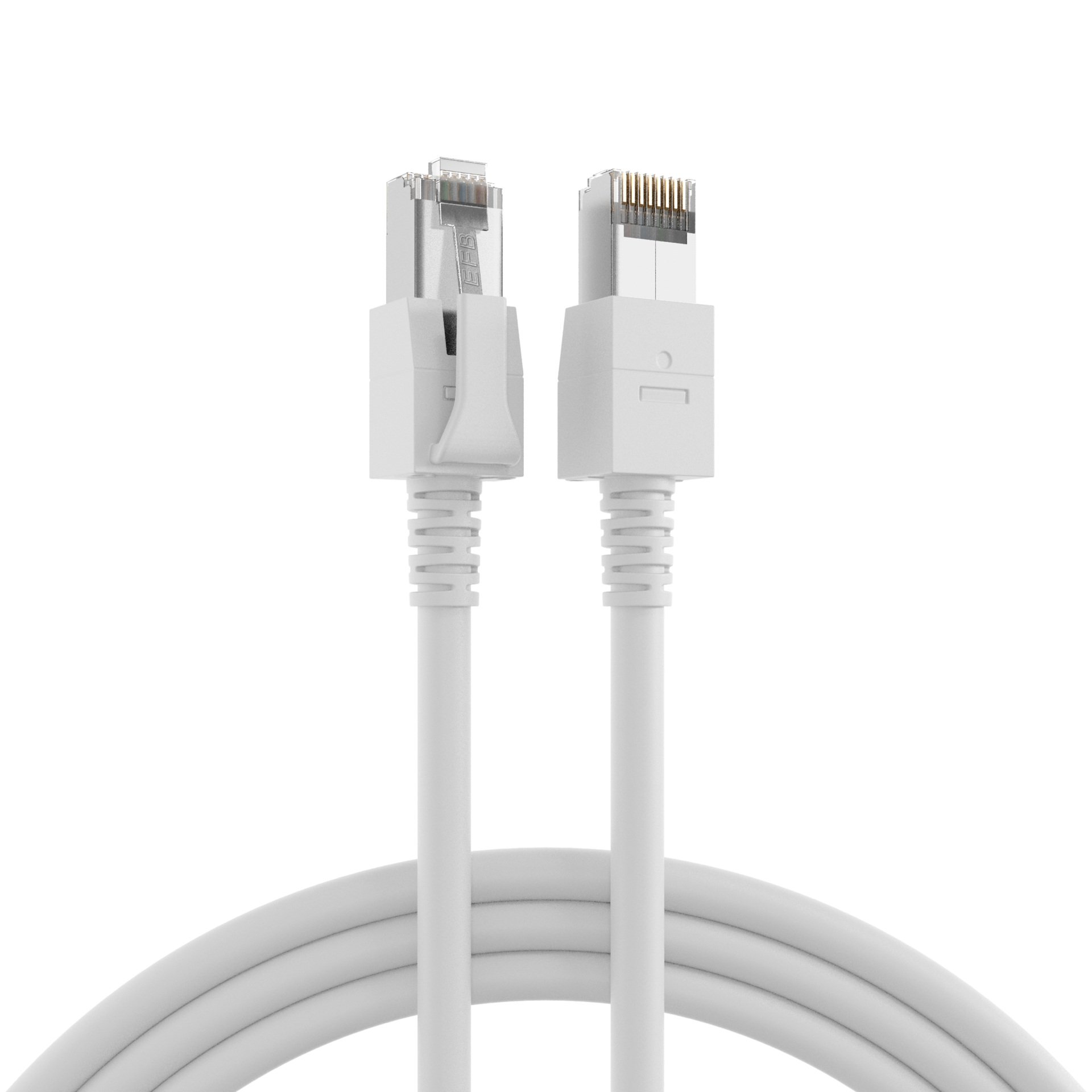 RJ45 Patch Cord Cat.6A S/FTP FRNC VC LED white