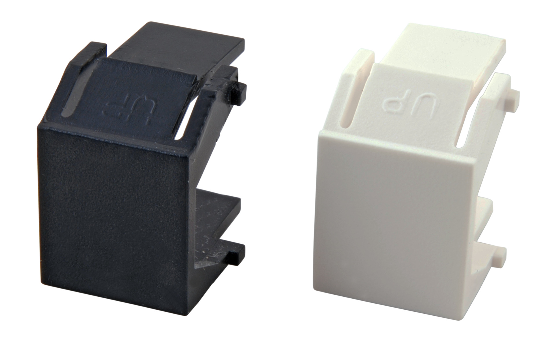 RJ45 Blind Inserts white RAL9010, for keystone holes, PU 100
